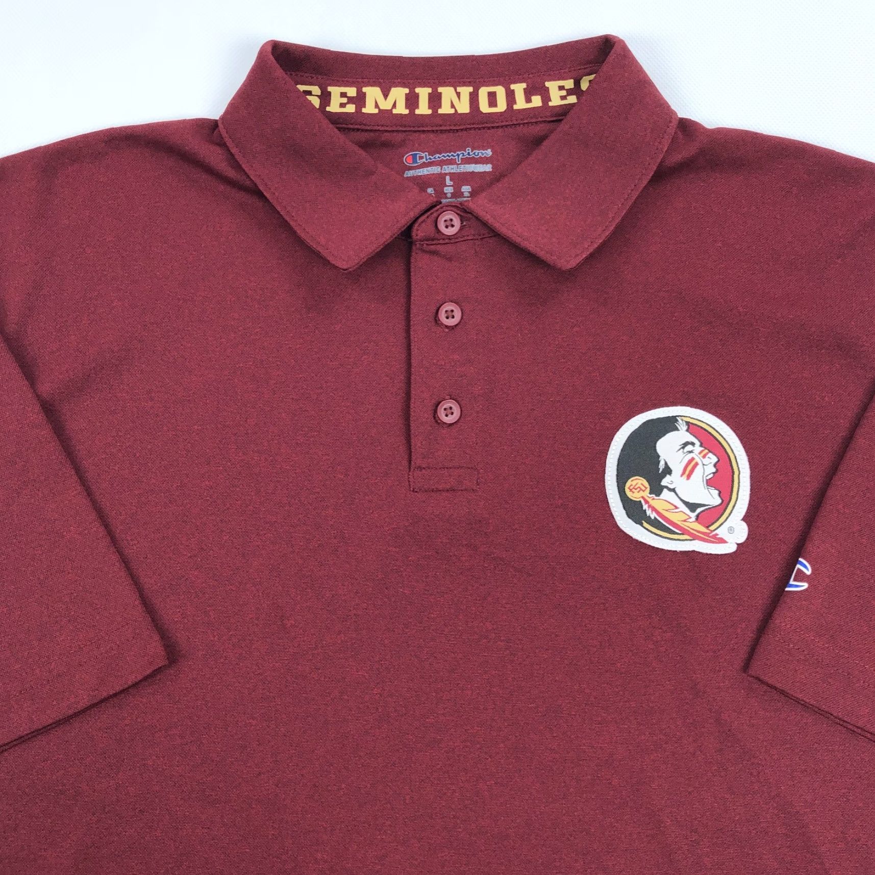 Champion Champion FSU Seminoles Polo Shirt Men L Red White Embroidered Sports Golf Tennis Casual Activewear Summer Comfort Size US L / EU 52-54 / 3 - 5 Thumbnail
