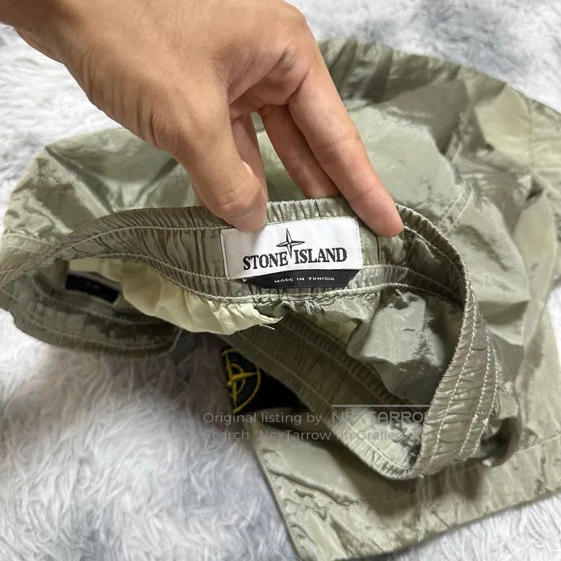 Stone Island Stone Island Metallic Nylon Shorts Light Green Size US 30 / EU 46 - 4 Thumbnail