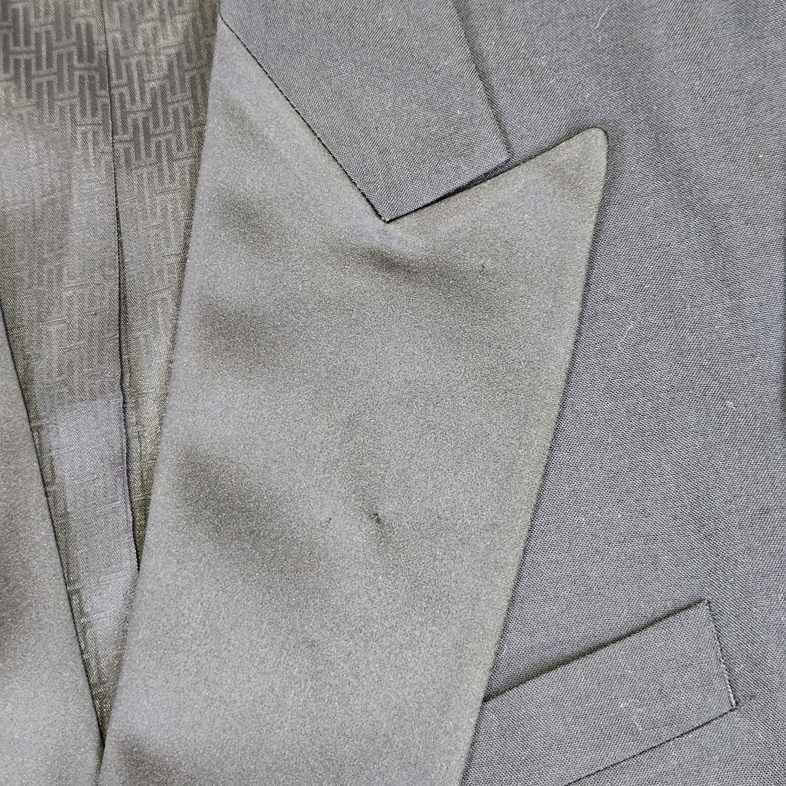 Halston Halston Tuxedo Jacket Wedding Peak Lapel Double Breasted Size 40R - 6 Thumbnail