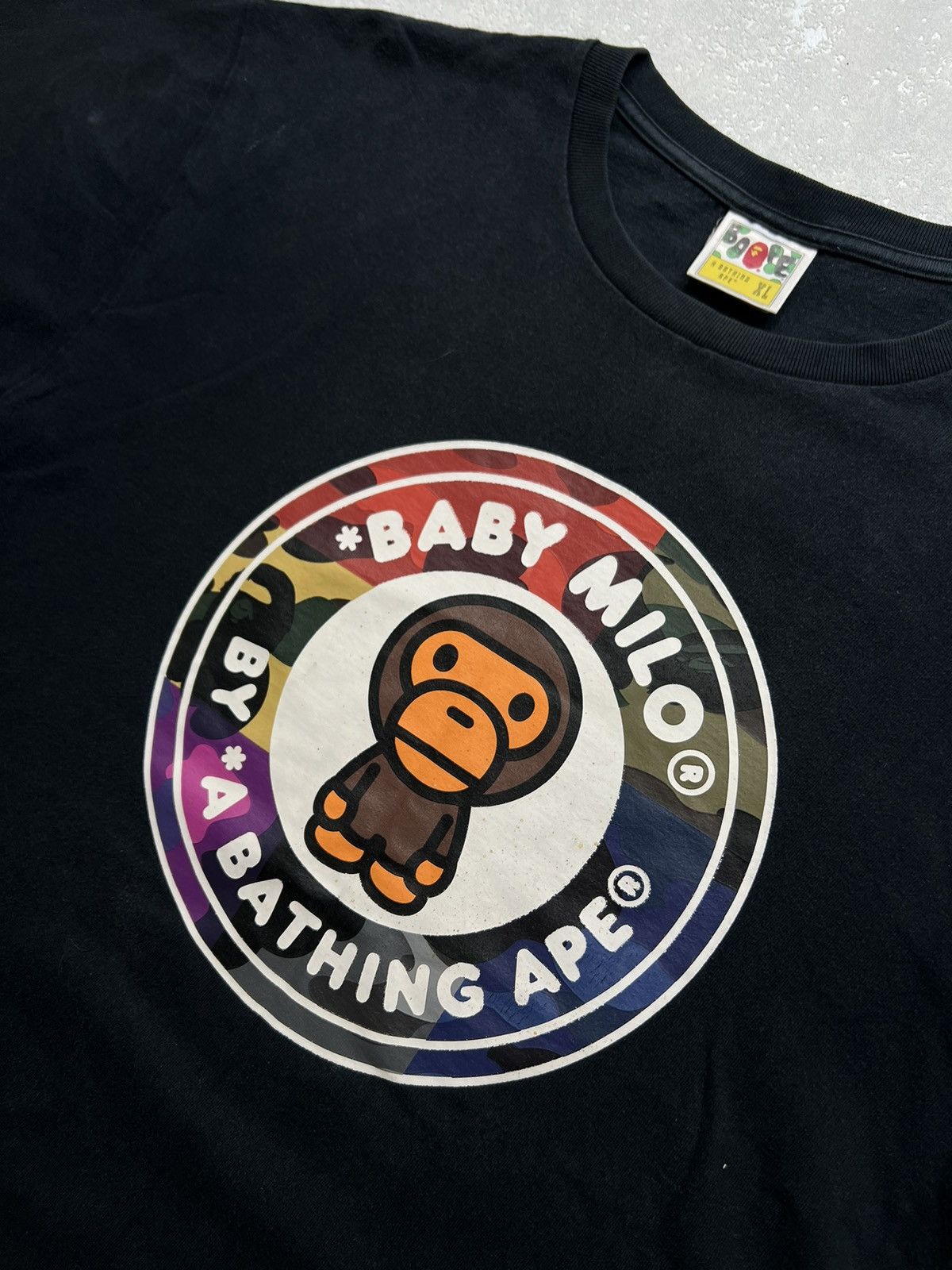 Bape BAPE GRID CAMO BABY MILO BUSY WORKS TEE FW22 Size US XL / EU 56 / 4 - 4 Thumbnail