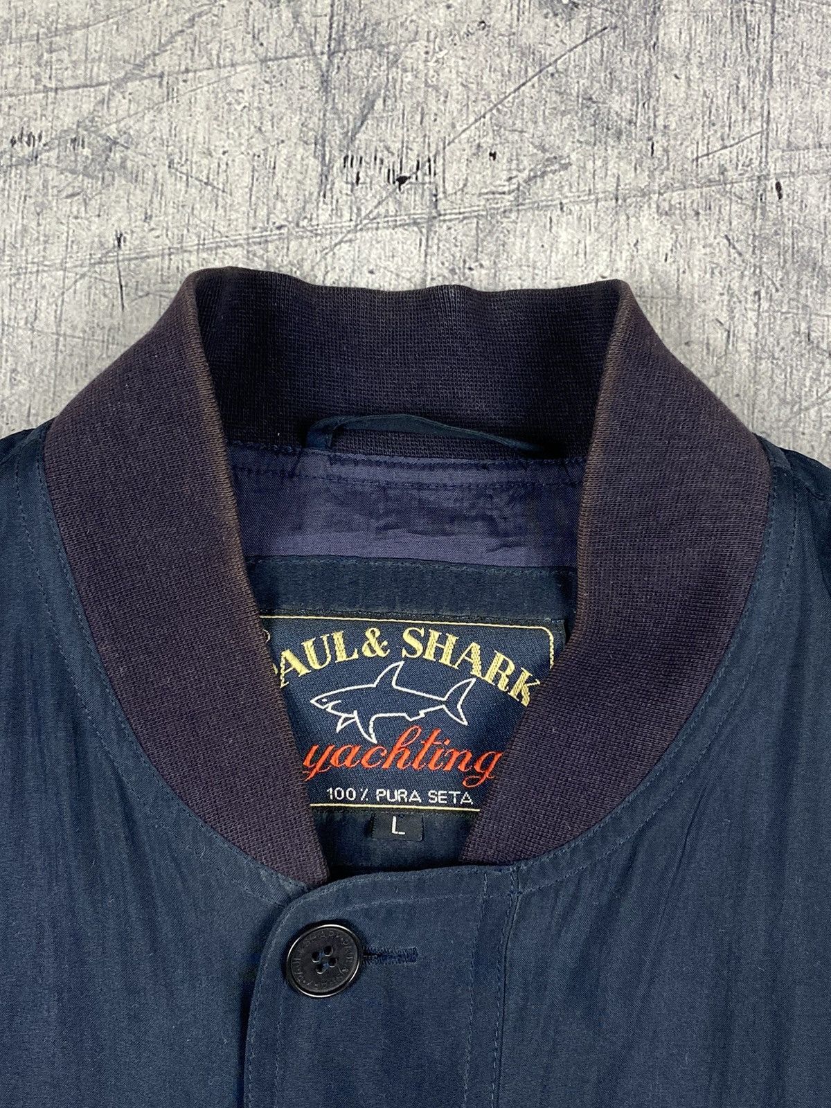 Paul & Shark 80s Vintage Paul & Shark pure silk lightweight bomber jacket Size US L / EU 52-54 / 3 - 11 Thumbnail