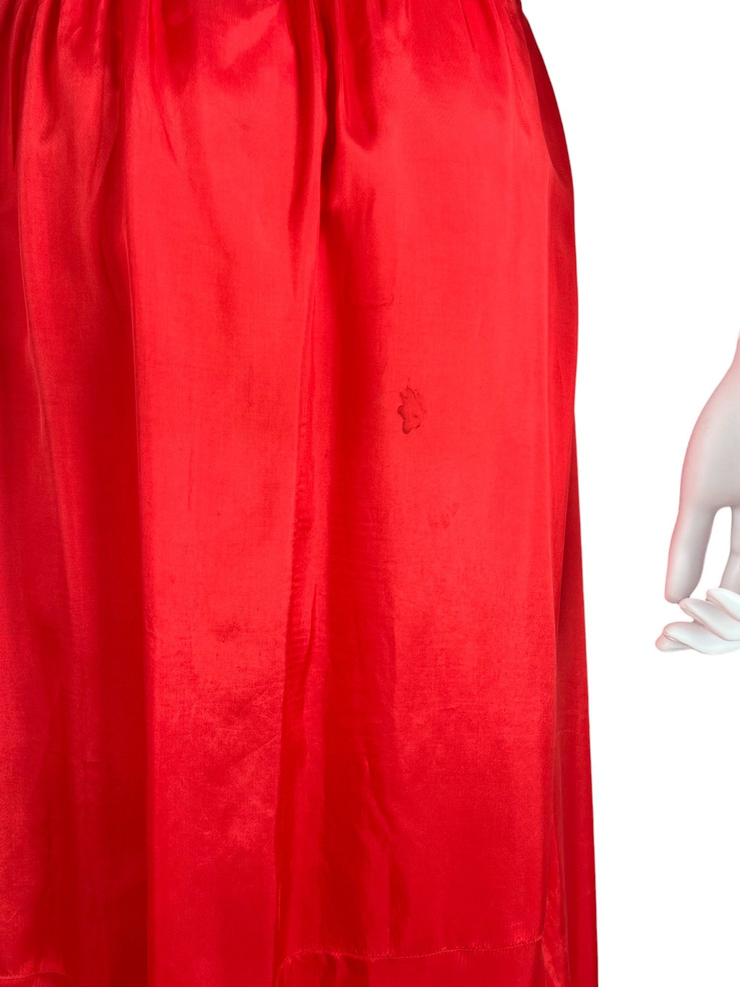 Comme des Garcons 2010's Red Maxi Silk Skirt Size 27" / US 4 / IT 40 - 5 Thumbnail