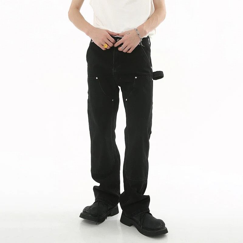 Jean × Vintage Slim Fit Ruffle Denim Size US 32 / EU 48 - 3 Thumbnail