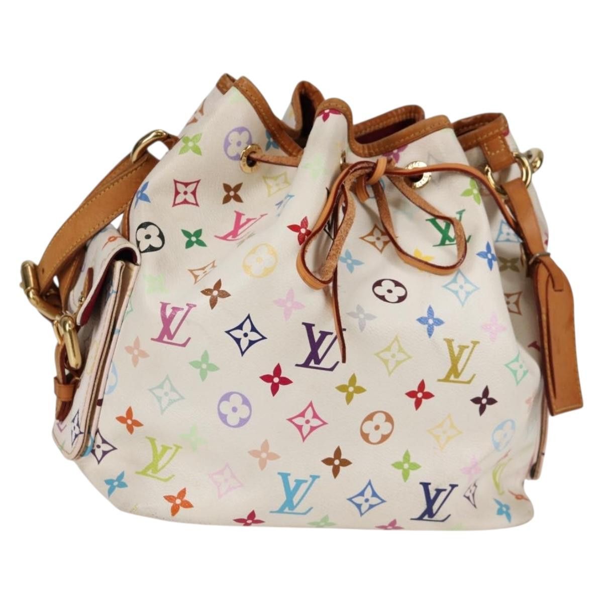 Louis Vuitton LOUIS VUITTON Monogram Multicolor Petit Noe Bag White M42229 Size ONE SIZE - 1 Thumbnail