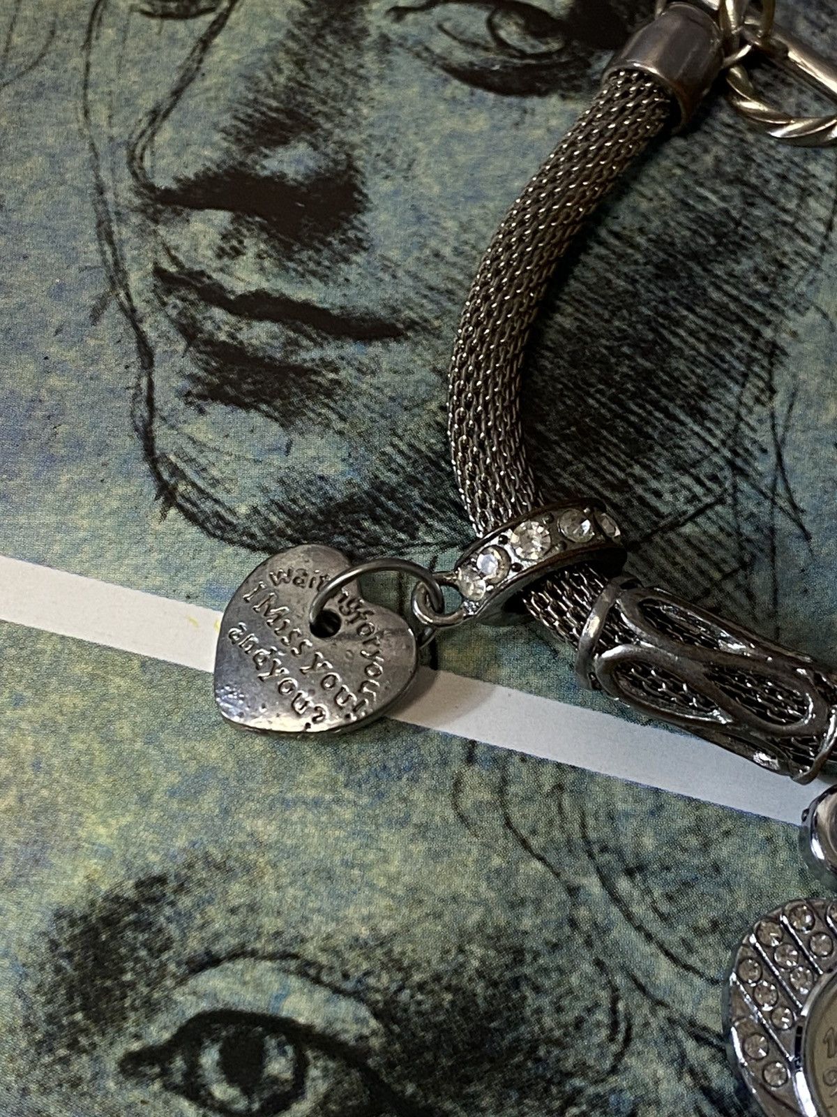 Hysteric Glamour Silver Heart Charm Bracelet Watch Y2K Aesthetic Size ONE SIZE - 4 Thumbnail
