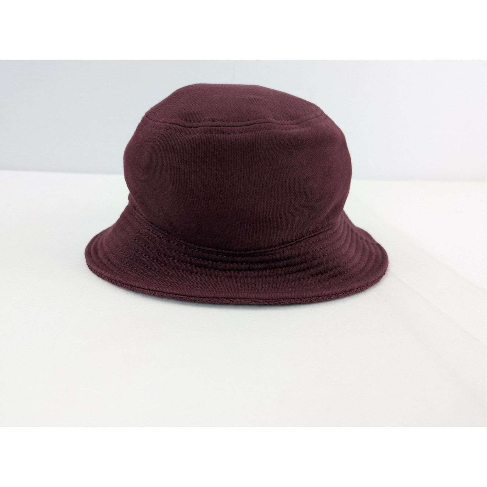 Celine o1rshd1 Size: M / Cotton Fleece Bucket Cap / Hat in Burgundy Size ONE SIZE - 6 Thumbnail