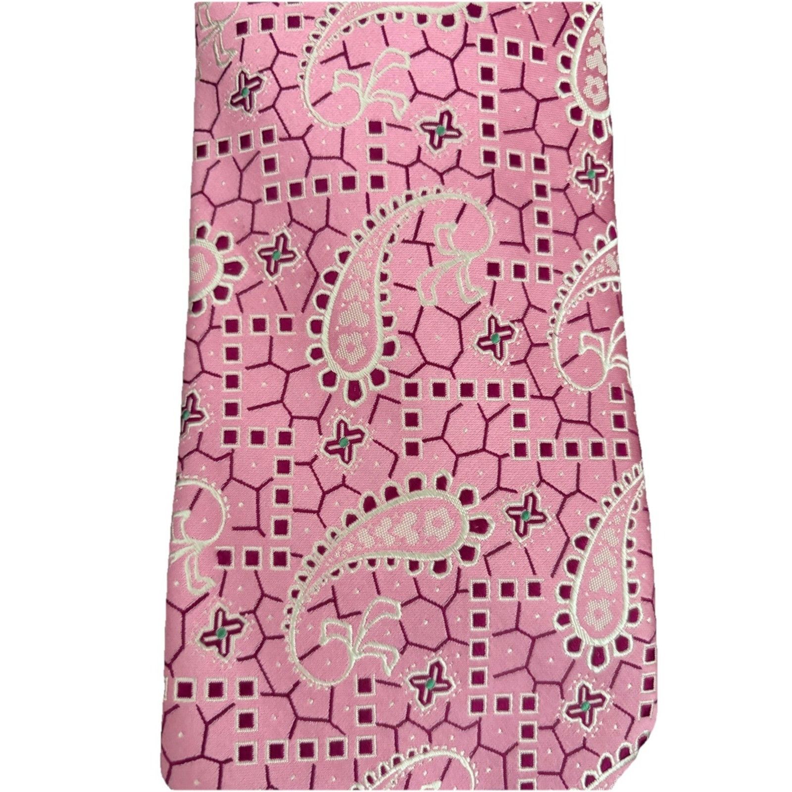 Robert Talbott ROBERT TALBOTT Best of Class Pink Paisley Silk Made in USA Size ONE SIZE - 4 Thumbnail