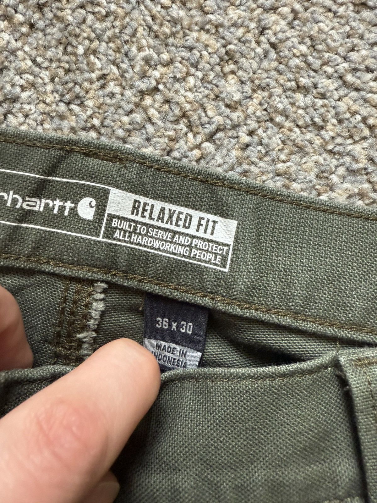 Carhartt Carhartt Rugged Flex Relaxed Fit Cargo Pants 36x30 Olive Size US 36 / EU 52 - 4 Thumbnail