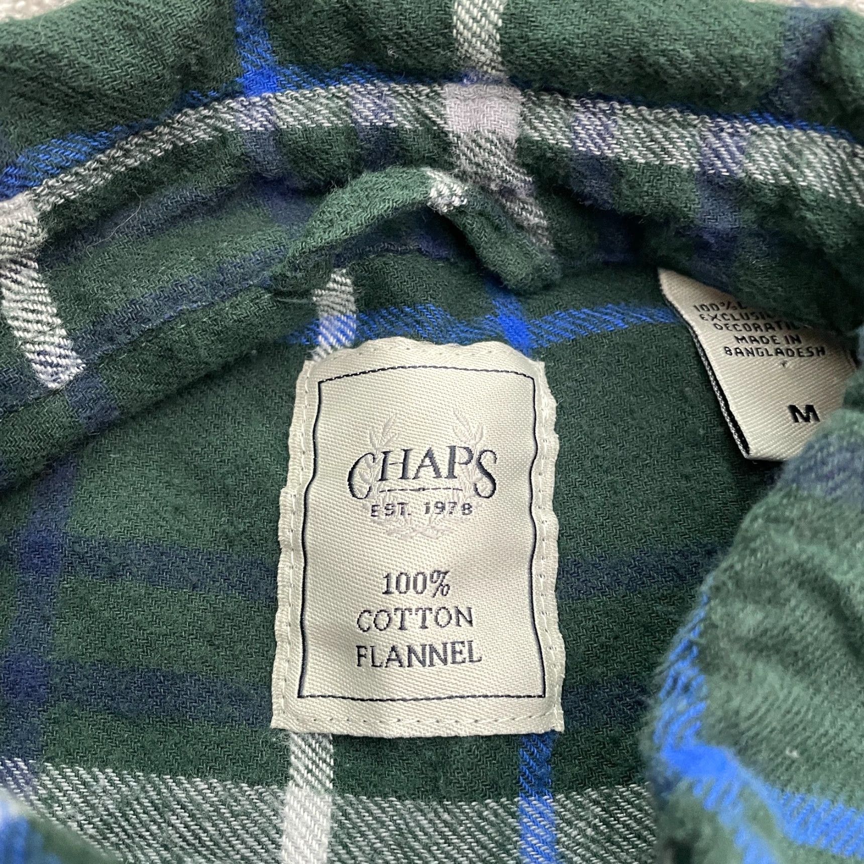 Chaps Chaps Shirt Men M Green Plaid Long Sleeve Button-Up Cotton Casual Size US M / EU 48-50 / 2 - 6 Thumbnail