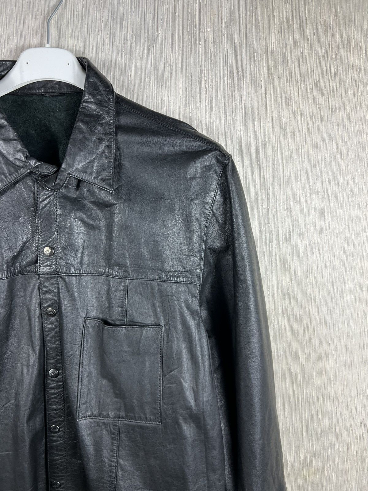 Guidi Vintage 90s avant garde leather shirt button up with pocket Size US M / EU 48-50 / 2 - 3 Thumbnail