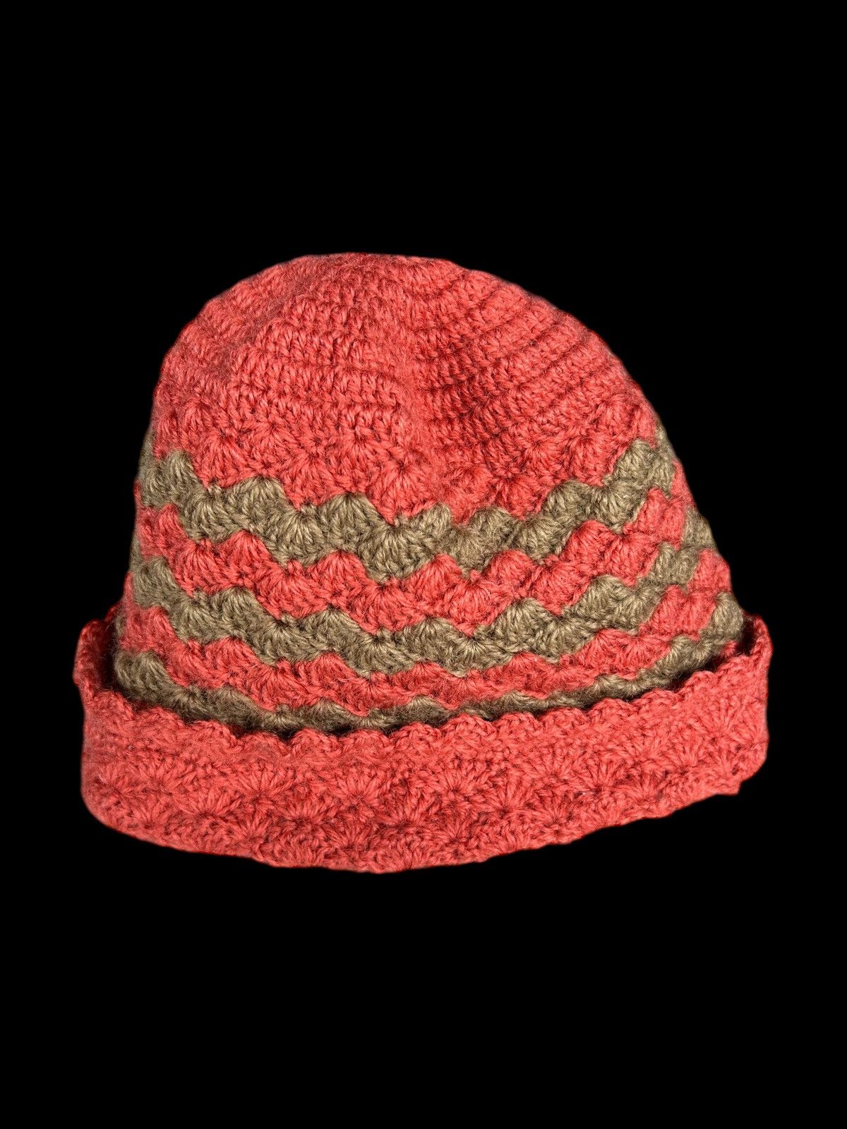 Japanese Brand × Kapital × Vintage Orange Crochet Knitted Handmade Beanie Hats Size ONE SIZE - 1 Thumbnail