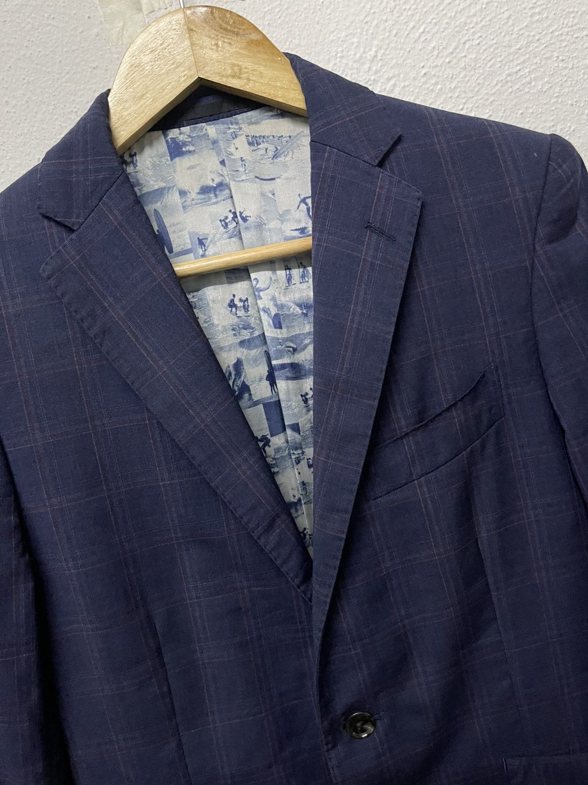 Loro Piana 90s LORO PIANA MOTS PLAID WOOL BLAZZER RARE DESIGN Size US M / EU 48-50 / 2 - 7 Thumbnail