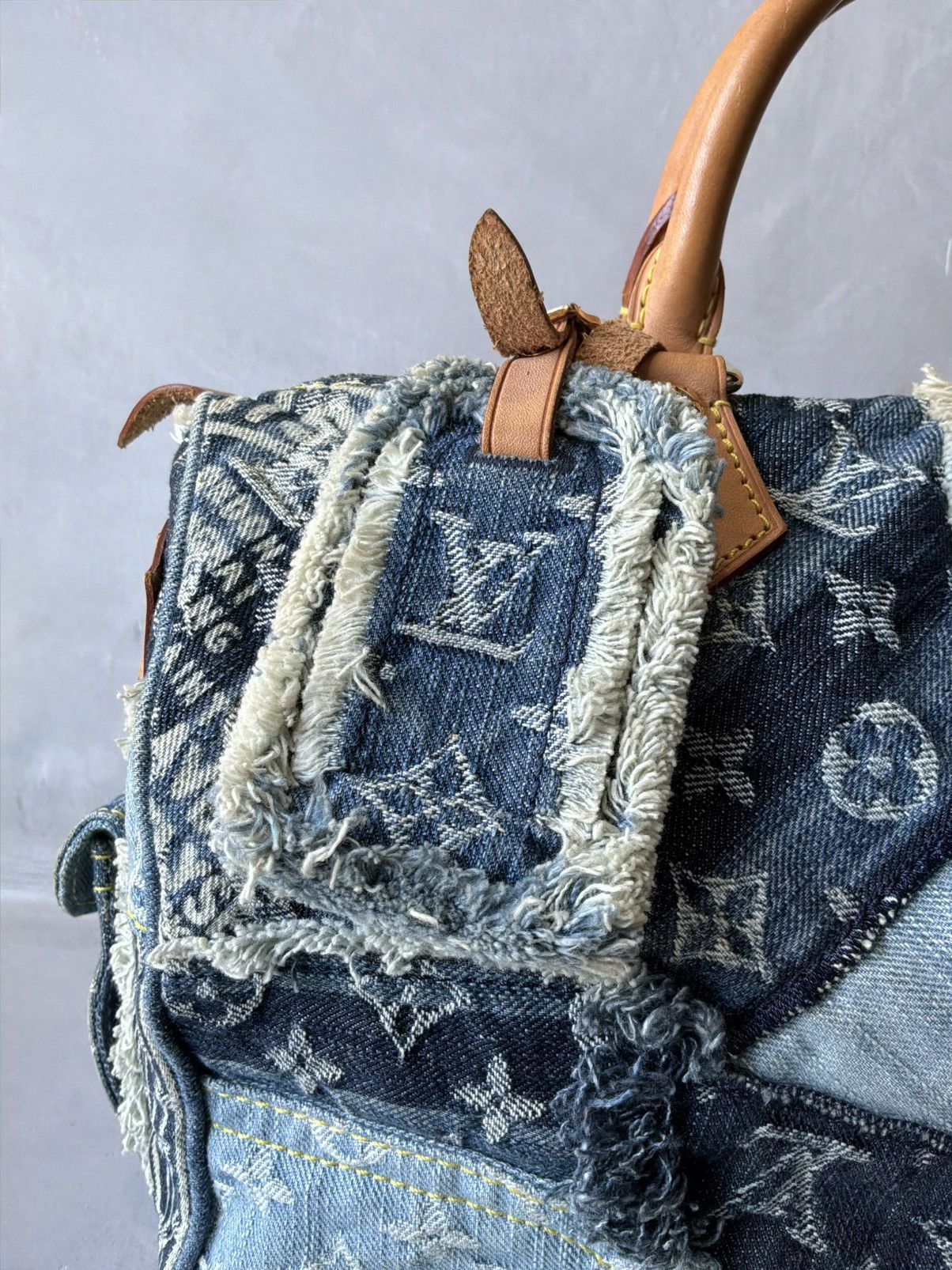 Louis Vuitton 2007 Louis Vuitton - Denim Patchwork Speedy 30 Size ONE SIZE - 5 Thumbnail