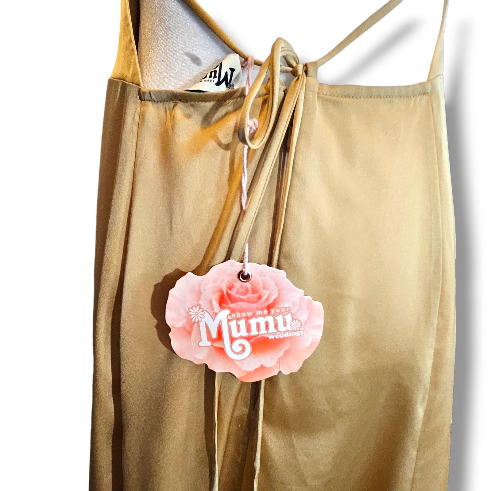 Show Me Your MuMu NWT Show Me Your MuMu Godshaw Goddess Gown Sz. XL Gold Satin Size XL / US 12-14 / IT 48-50 - 8 Thumbnail