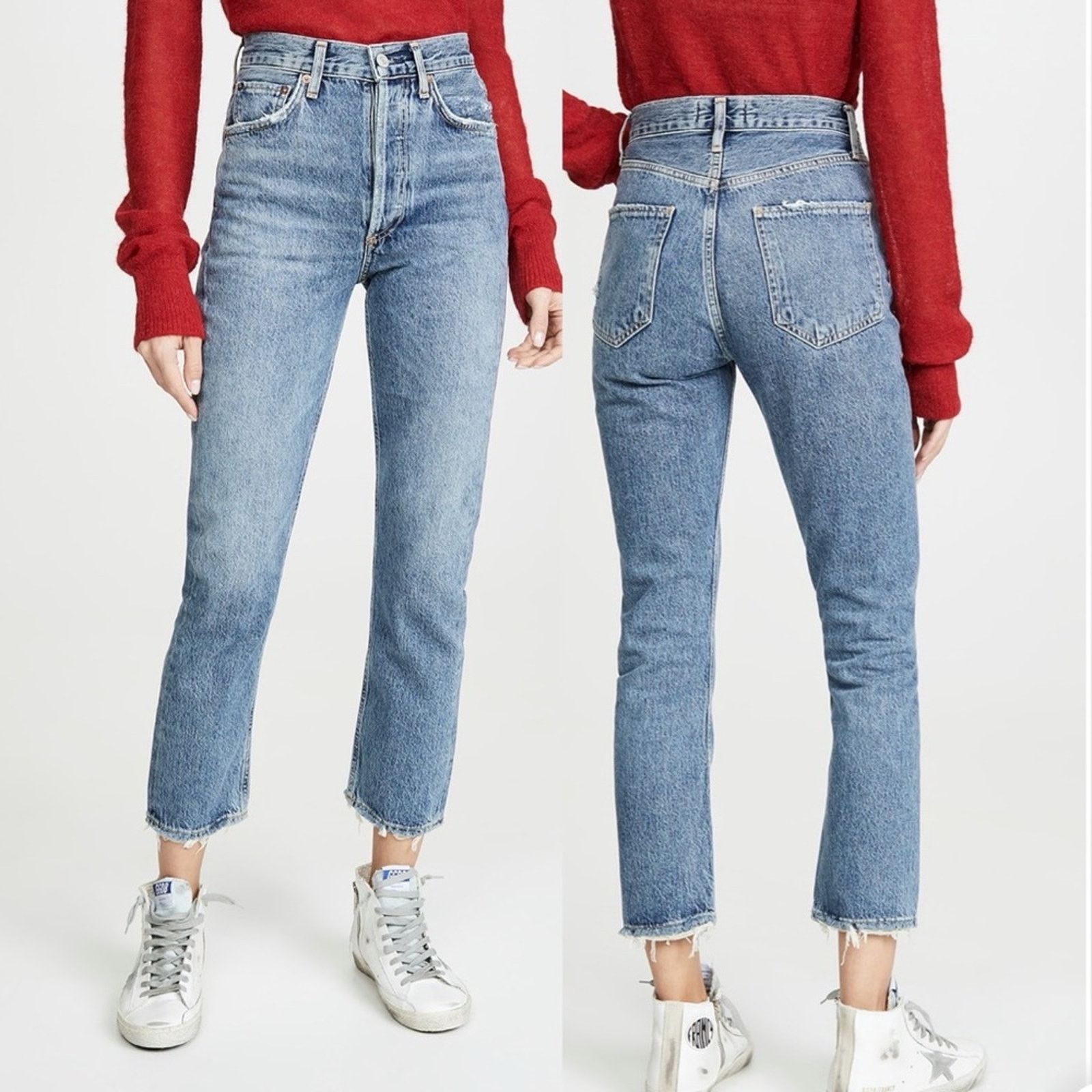 Agolde AGOLDE Riley High Rise Straight Crop Jeans sz 27 Size 27" / US 4 / IT 40 - 1 Thumbnail