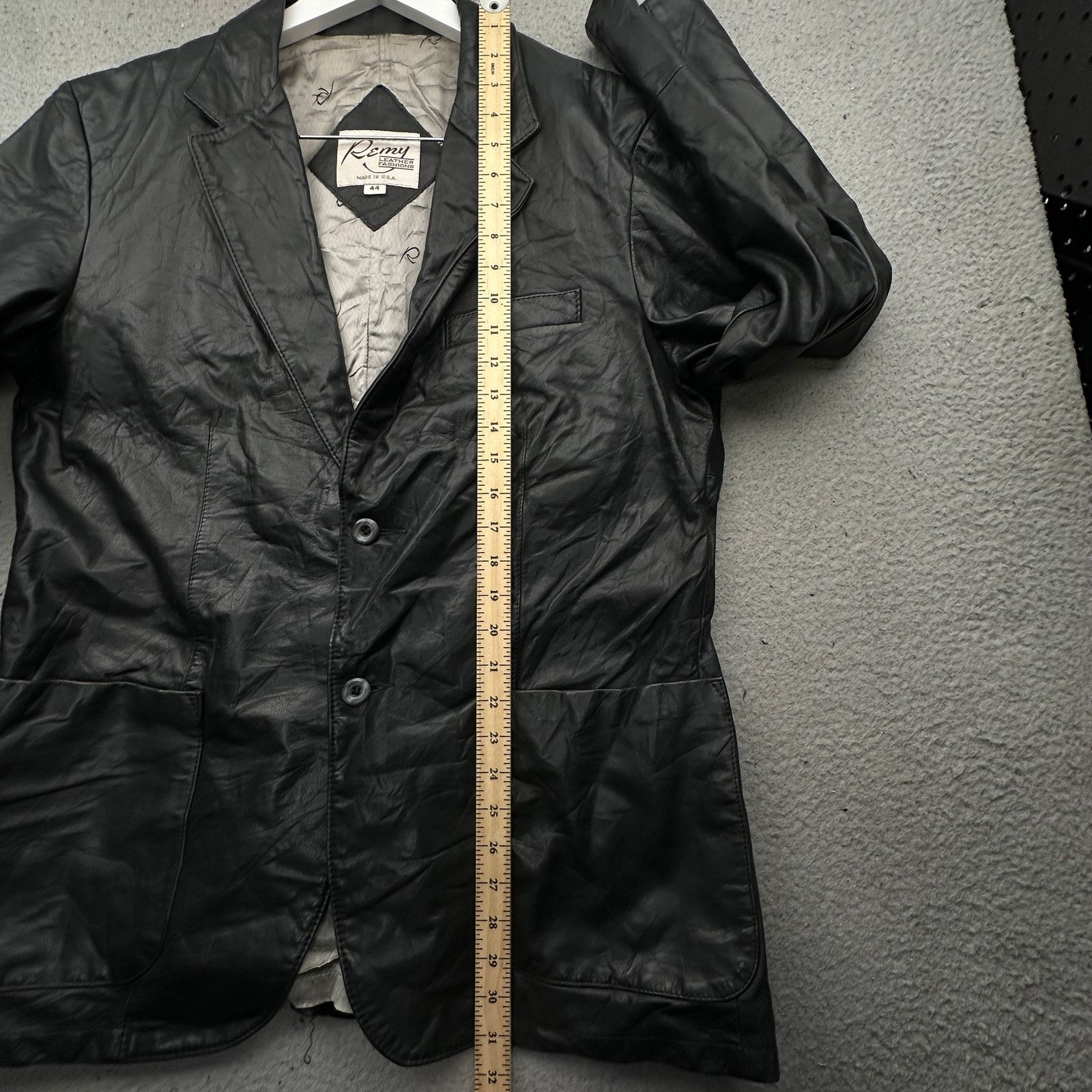 Remy Vintage Remy Leather Blazer Sport Coat Mens 44 Large Size US L / EU 52-54 / 3 - 5 Thumbnail