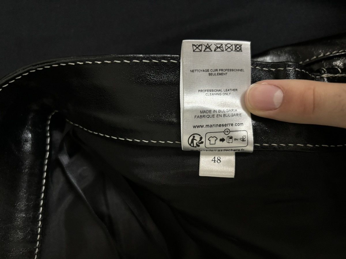 Marine Serre MARINE SERRE Black Embossed Leather Pants Size US 32 / EU 48 - 12 Thumbnail