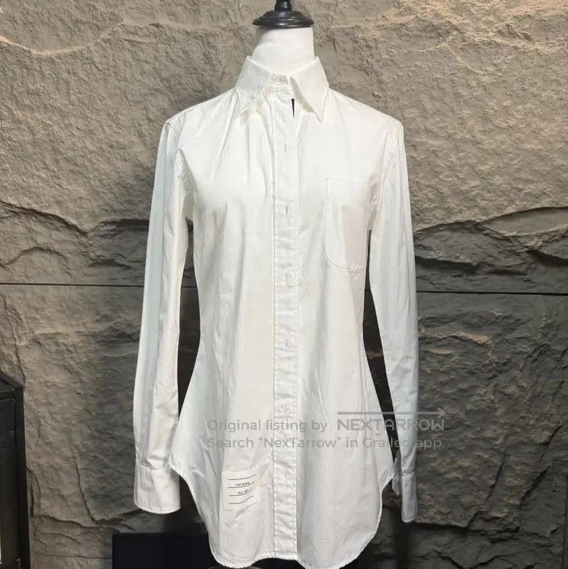 Thom Browne Thom Browne White Cotton Women's Shirt . Size M / US 6-8 / IT 42-44 - 1 Thumbnail