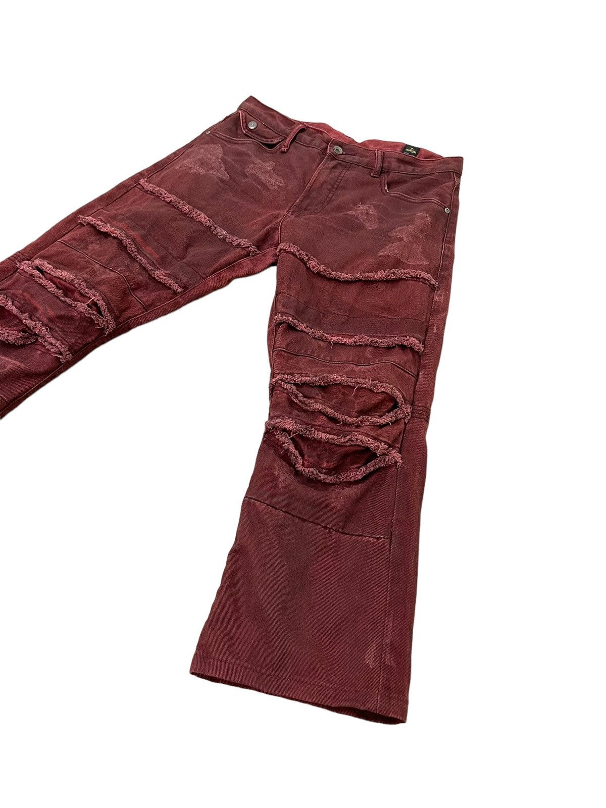 Japanese Brand Hagi Jeans Semantic Design Biker Cropp Regular Straight 8🟦0 Size US 33 - 3 Thumbnail
