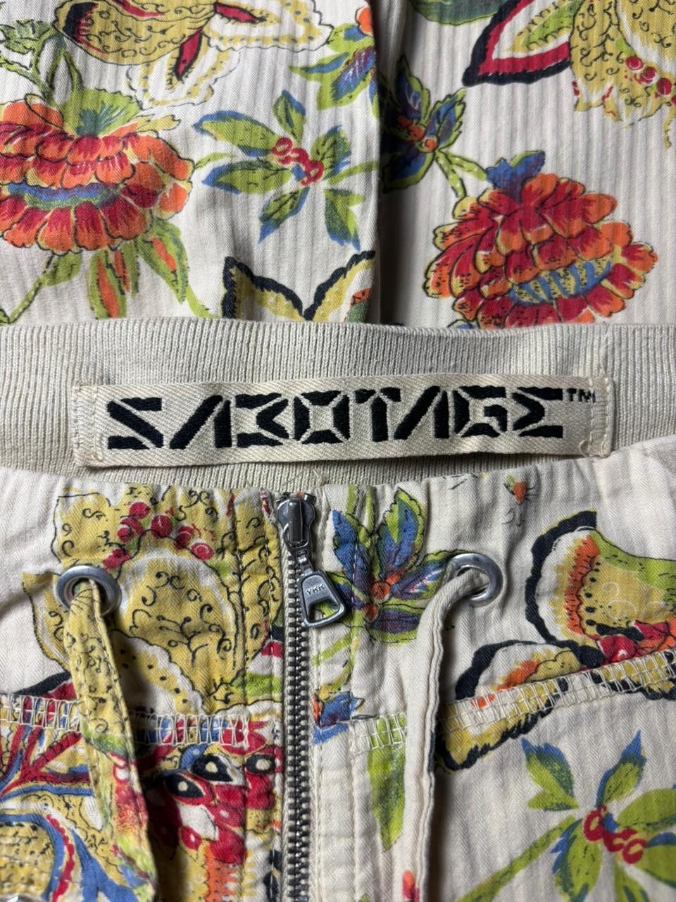 Other RARE 1990s Sabotage Espionage Budhisattava Floral Pants Size 28" / US 6 / IT 42 - 4 Thumbnail