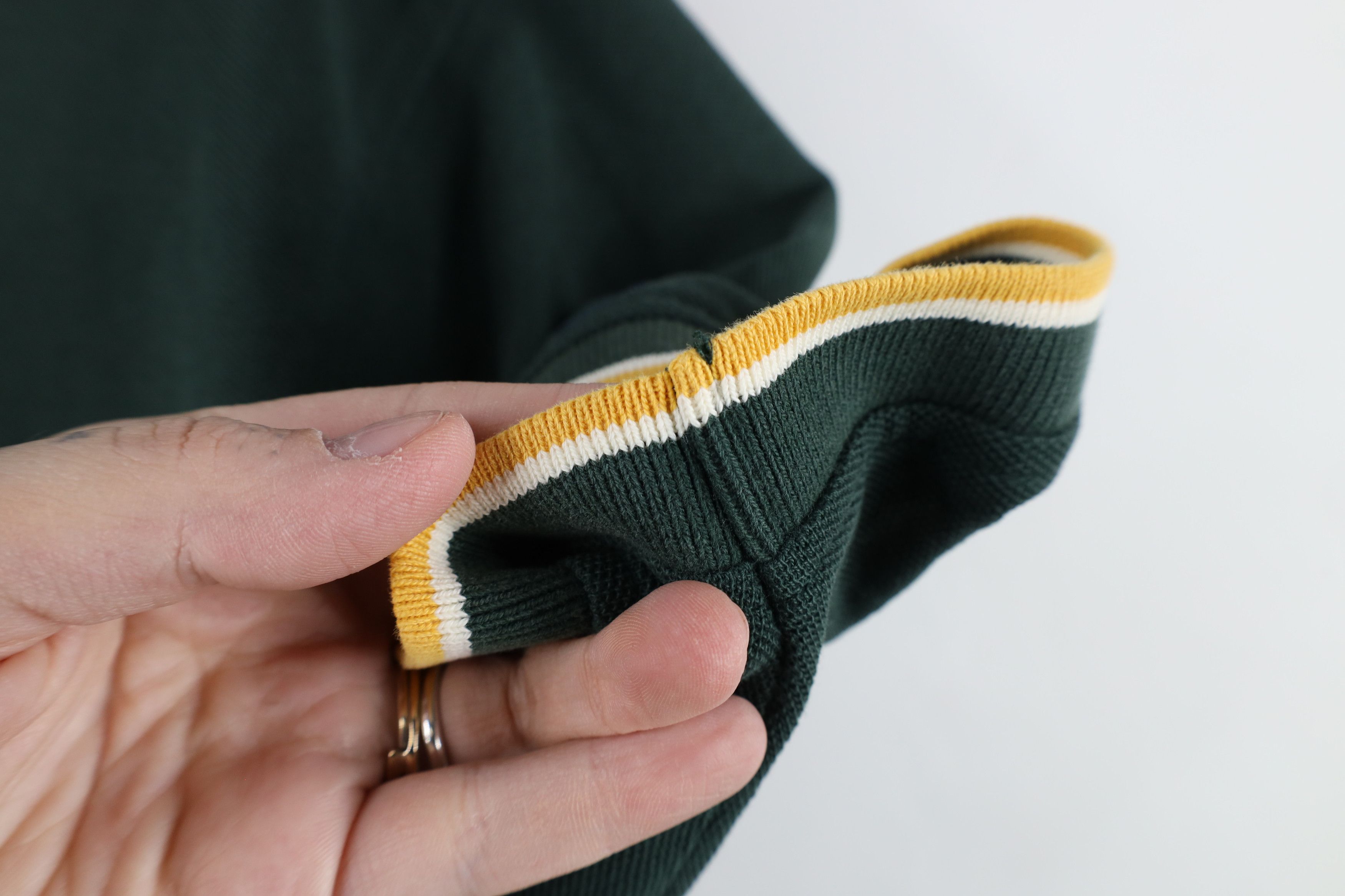 Tommy Hilfiger × Vintage Vintage 90s Tommy Hilfiger Striped Collared Polo Shirt Green Size US S / EU 44-46 / 1 - 5 Thumbnail