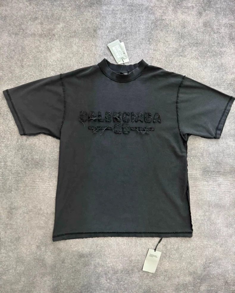 Balenciaga Balenciaga Fleece Jacquard Short Sleeve Size US XS / EU 42 / 0 - 1 Thumbnail