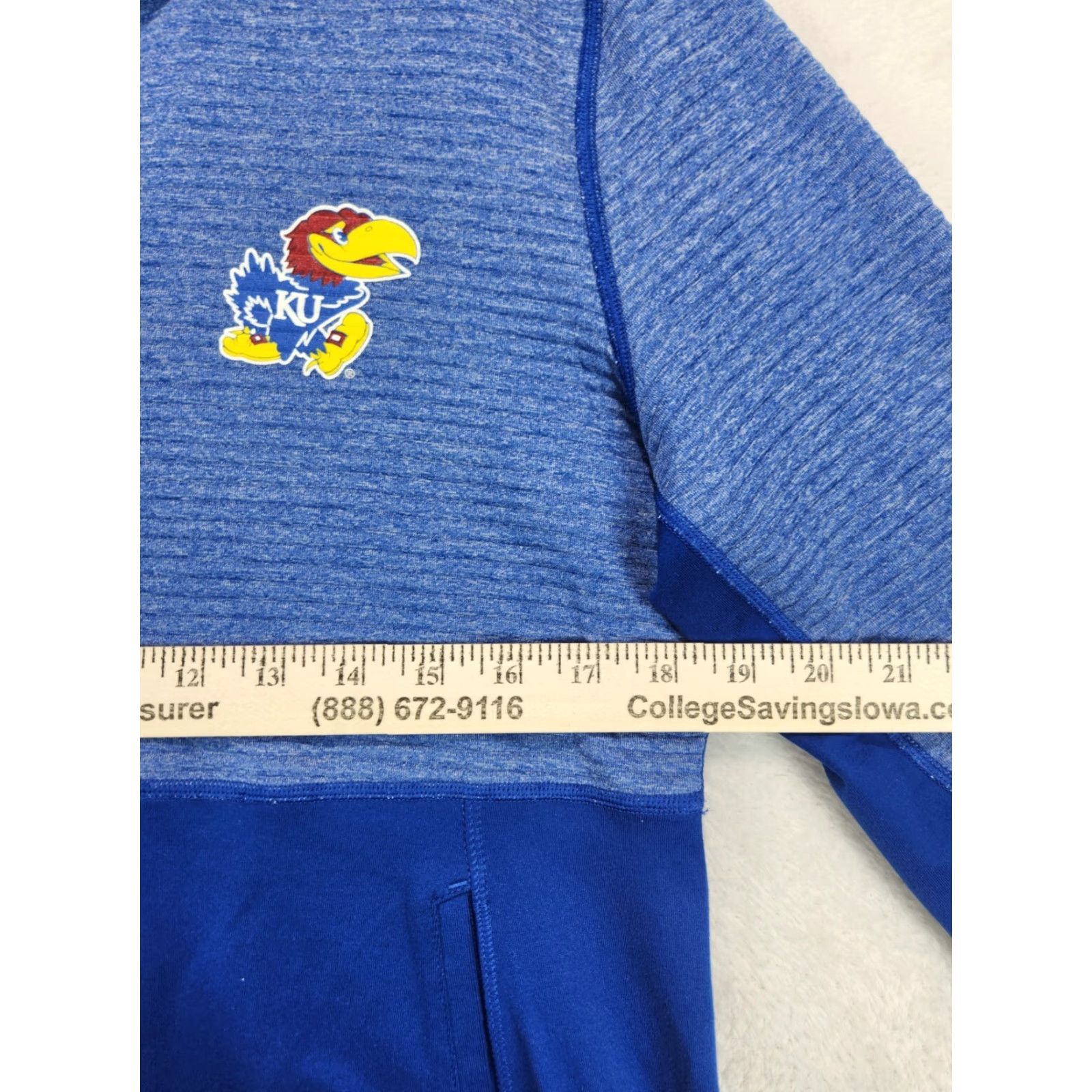 Adidas adidas Limitless Long Sleeve 1/4 Zip Pullover Kansas JHawks Rock Chalk Women's L Shirt Size L / US 10 / IT 46 - 4 Thumbnail