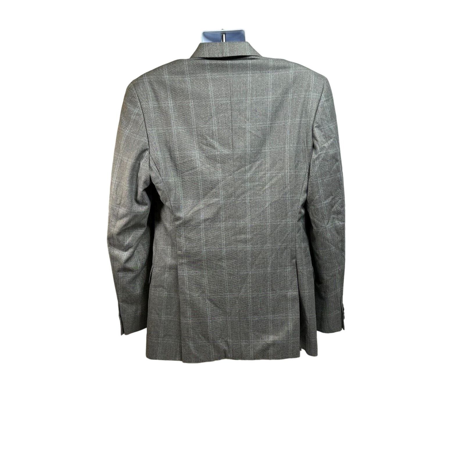 Michael Kors Michael Kors Light Gray Windowpane Blazer Sport Coat 44L Size 44L - 2 Thumbnail