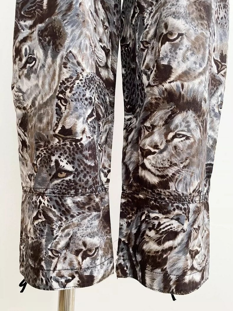Kenzo Kenzo size m 90s Hokusai Animal High Waist Breeches pants Size US 30 / EU 46 - 4 Thumbnail