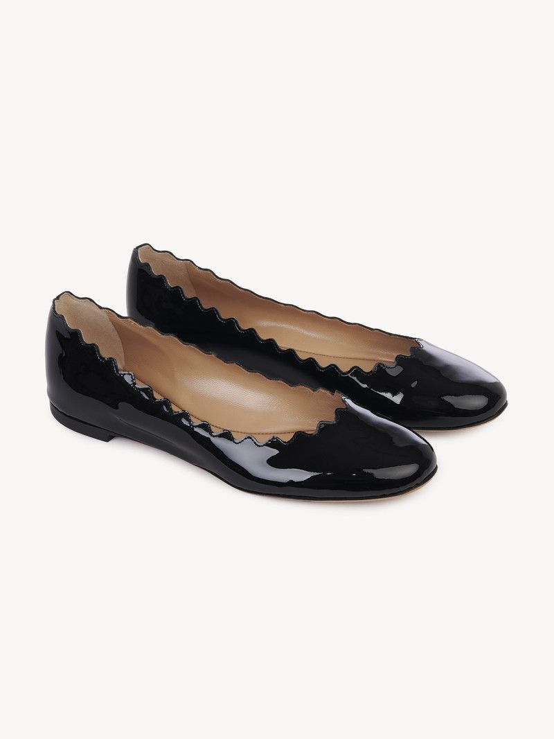 Chloe o1loc1c11125 Lauren Ballerina in Black Size US 8 / IT 38 - 3 Thumbnail