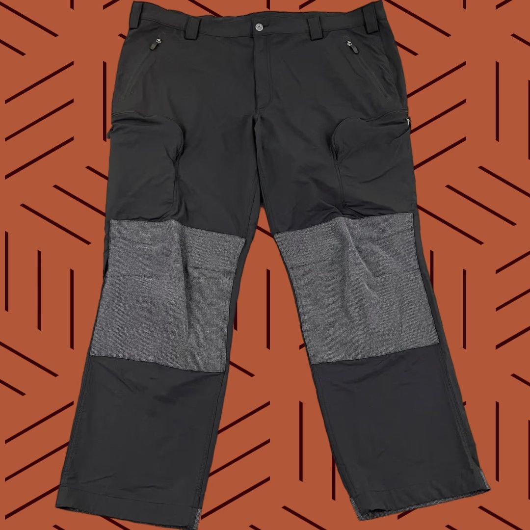 VINTAGE Duluth Trading Co Alaskan Hardgear Pants Men 46 x 30 Black Cargo Workwear Outdoor