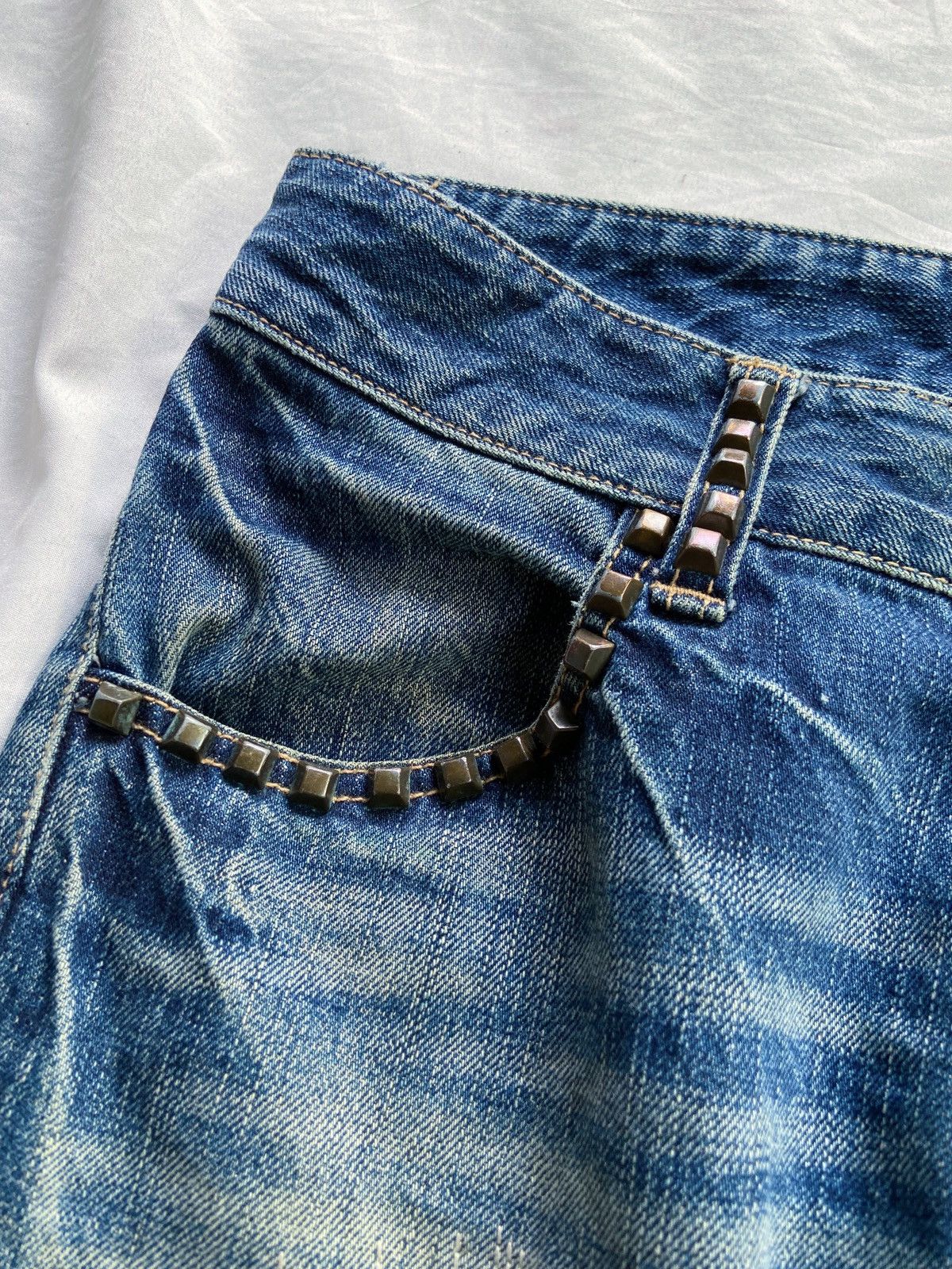 PPFM COOK JEANS #E99 DISTRESSED PUNK DENIM Size US 31 - 8 Thumbnail
