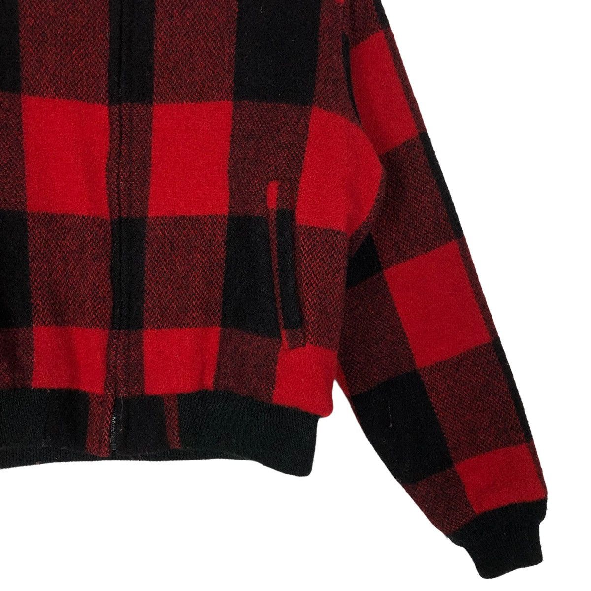 Vintage 🔥80’s VINTAGE CROPPED TARTAN DESIGN WOOL JACKET MINK FUR Size M / US 6-8 / IT 42-44 - 7 Thumbnail