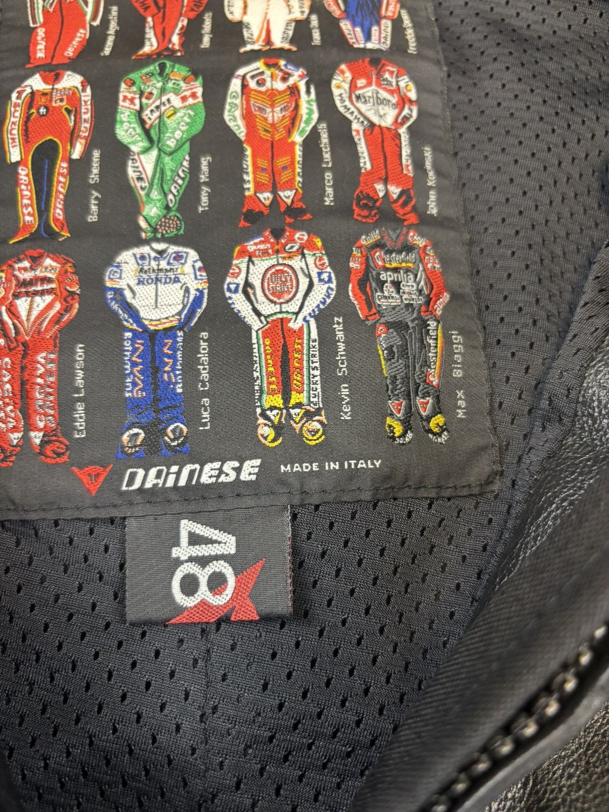 Dainese × Genuine Leather × NASCAR Vintage Dainese Biker Leather Jacket Avantgarde Japanese USA Size US S / EU 44-46 / 1 - 11 Thumbnail
