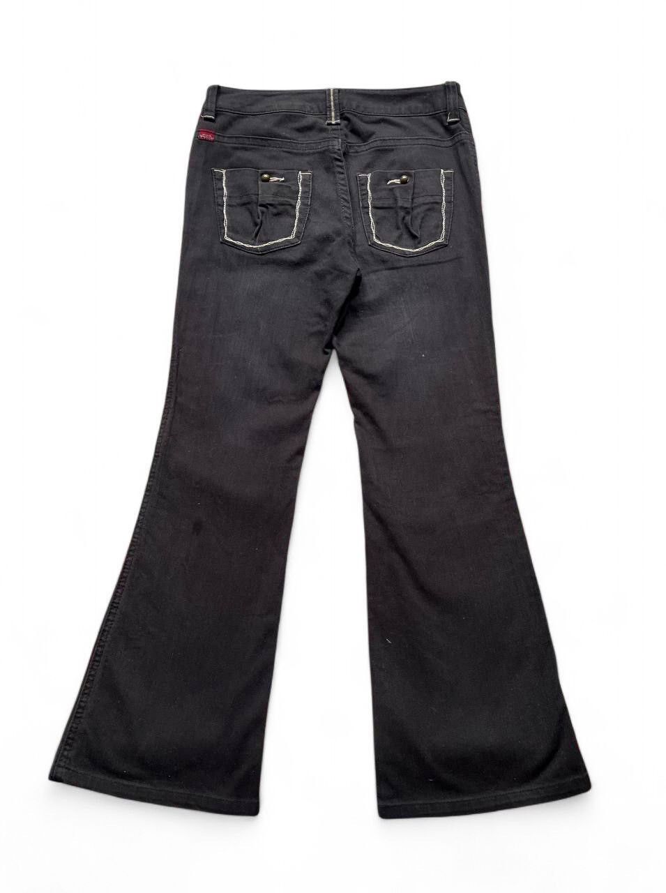 Tornado Mart Flare Jeans LaLa Sasson Embroided black slack jeans bootcut Size US 28 / EU 44 - 7 Thumbnail