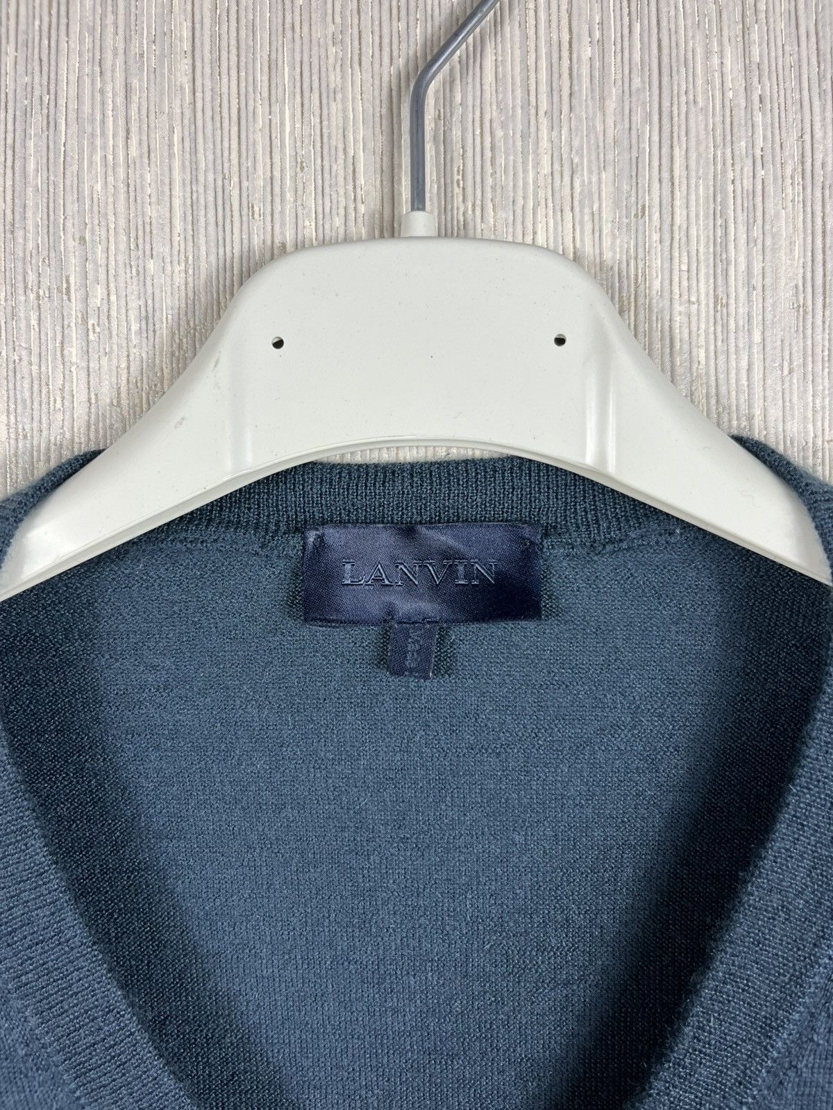 Lanvin × Vintage Vintage Lanvin 100% cashmere v-neck sweater Italian Size US L / EU 52-54 / 3 - 10 Thumbnail