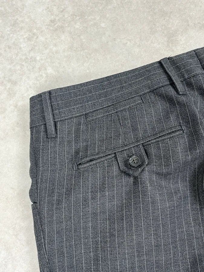 Dolce & Gabbana 2000s Dolce & Gabbana Grey Wool Stripped Pants Size US 34 / EU 50 - 9 Thumbnail
