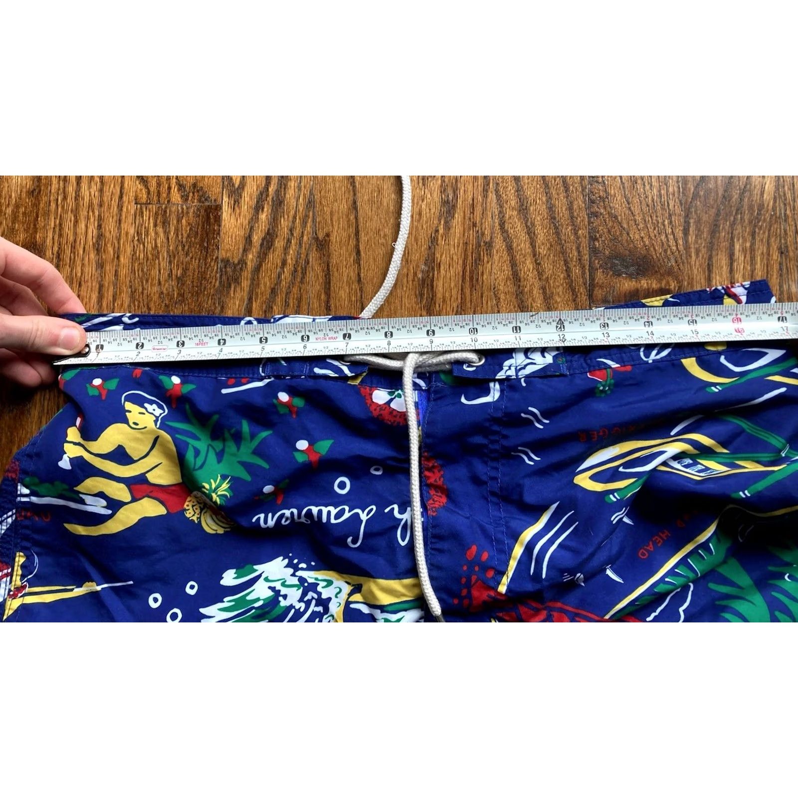 Polo Ralph Lauren Polo Ralph Lauren Mens Large Hawaiian Aloha Swim Trunks Blue Lined Tropical Size US L / EU 52-54 / 3 - 6 Thumbnail