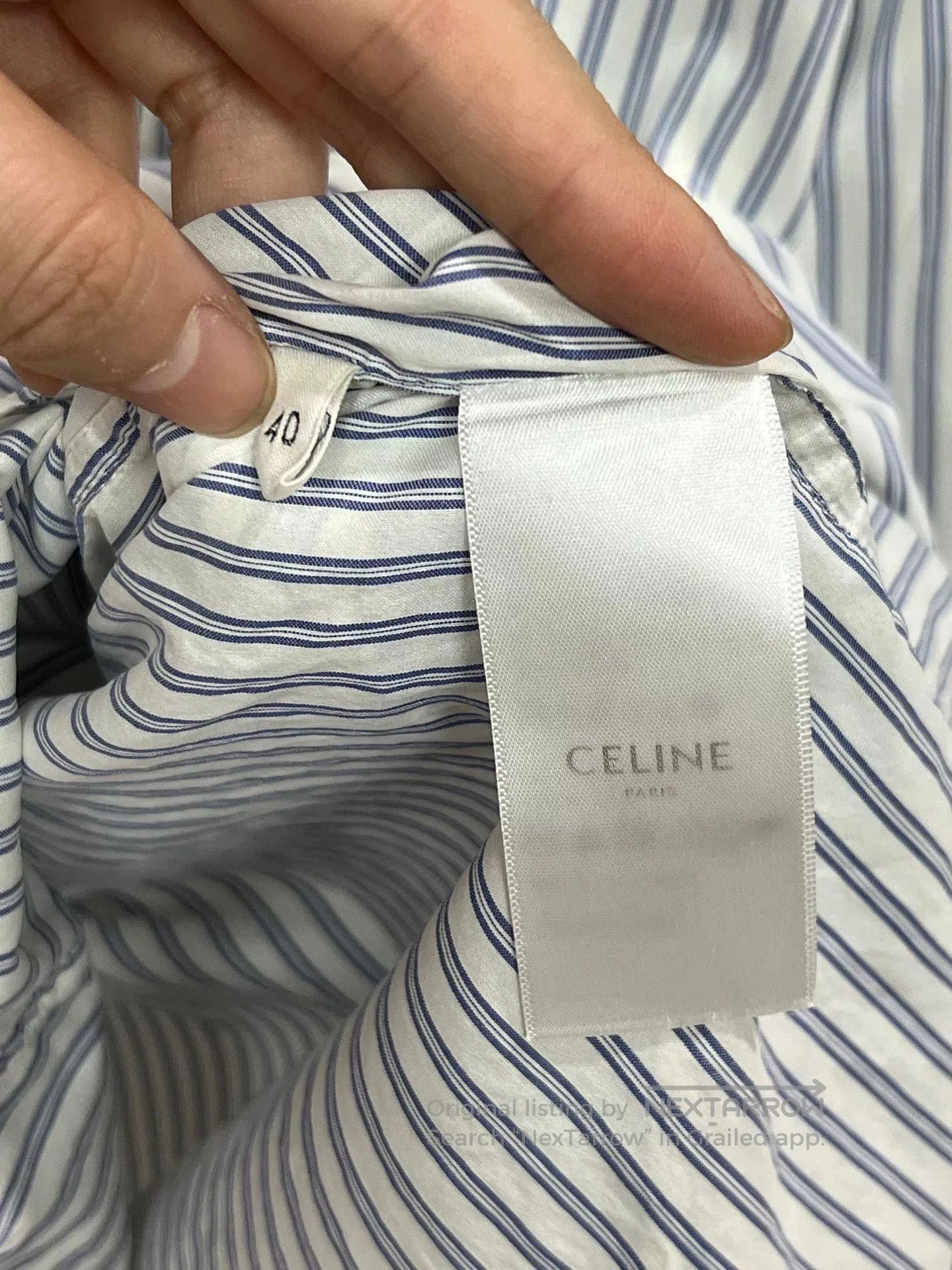 Celine celine striped long sleeve shirt size 40. Size US M / EU 48-50 / 2 - 4 Thumbnail