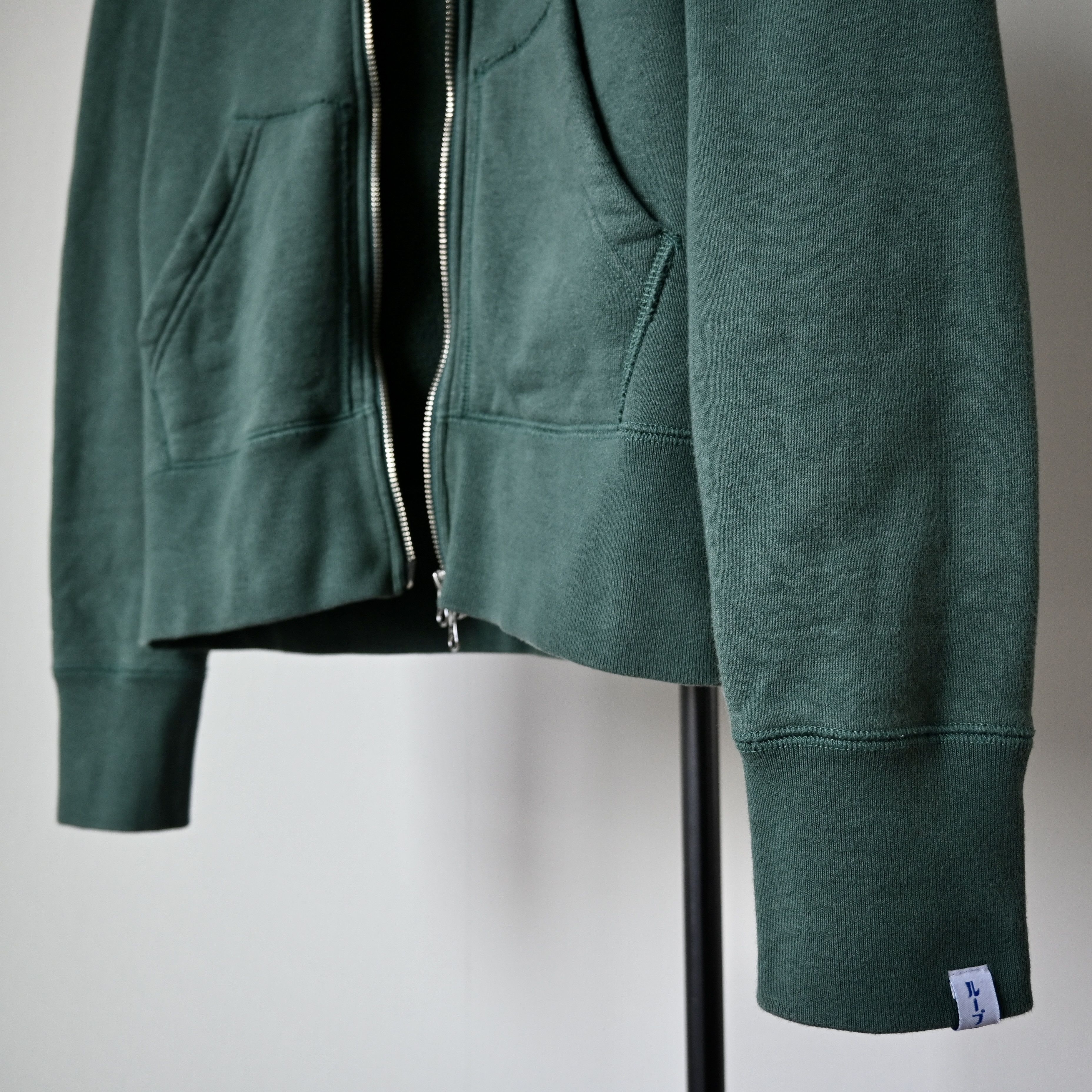 Slim fit, BEAMS Plus x LOOPWHEELER tsuriami zipup hoodie