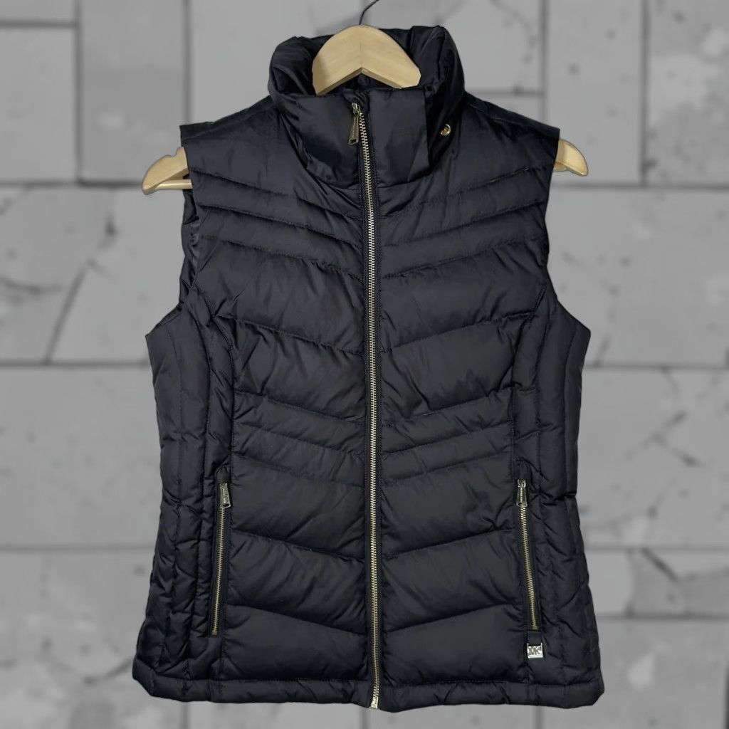 Michael Kors Michael Kors Vest Womens S Black Puffer 100% Polyester Zip-Up Jacket Size S / US 4 / IT 40 - 1 Thumbnail