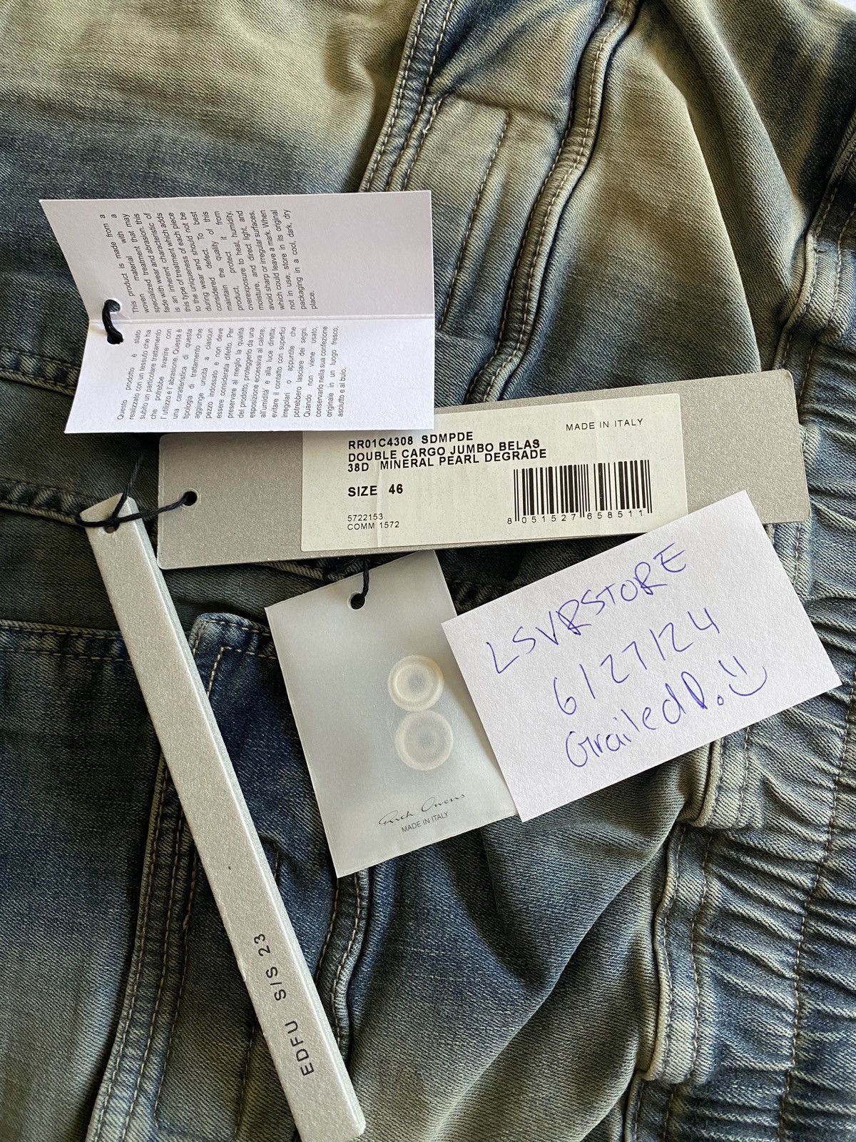 Rick Owens Rick Owens Double Cargo Jumbo Belas EDFU23 Mineral Pearl 46 Size US 30 / EU 46 - 8 Thumbnail