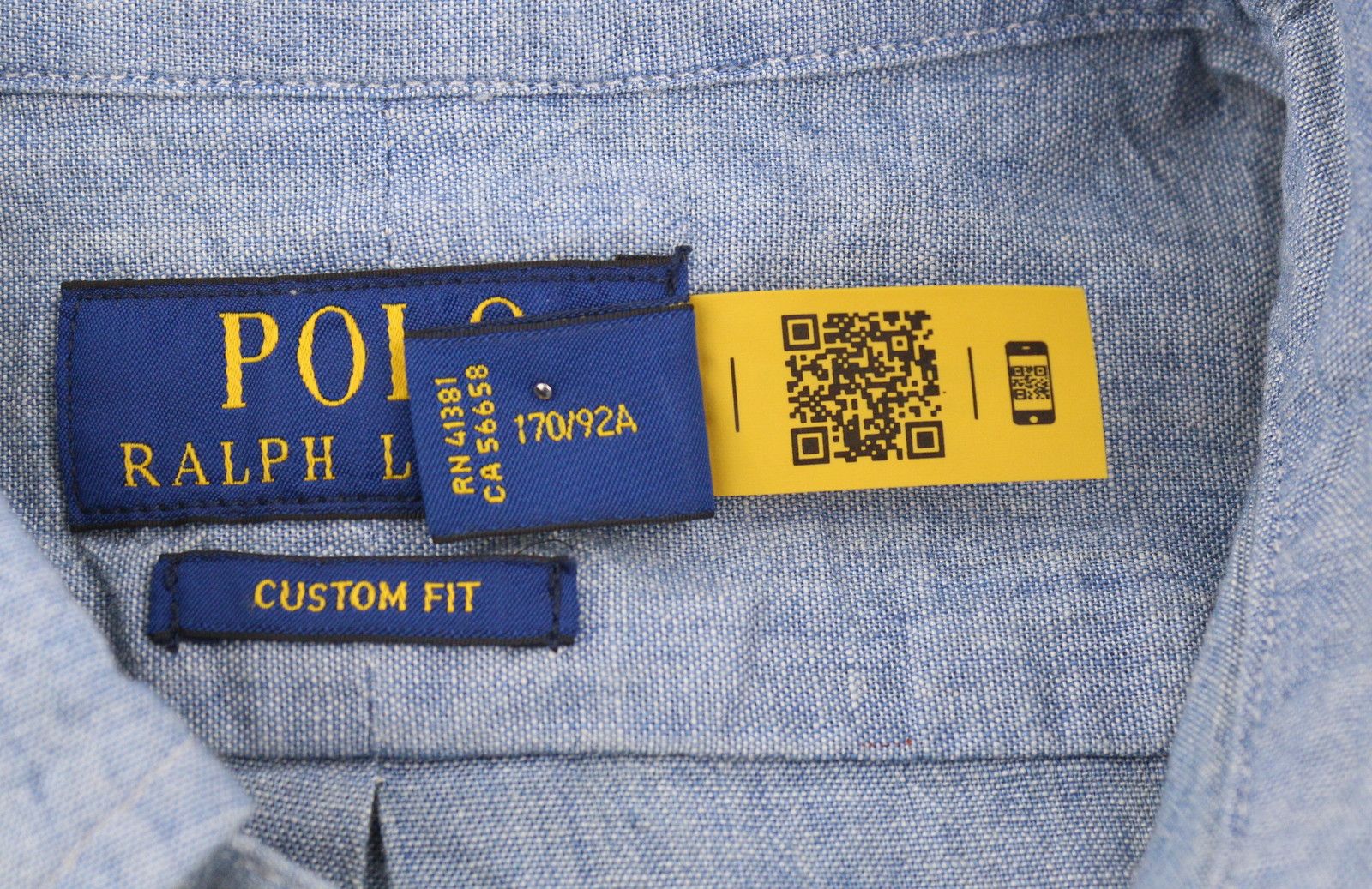 Ralph Lauren CORE REPLEN S Blue Faded Button-Down Custom Fit 86996 Size US S / EU 44-46 / 1 - 7 Thumbnail