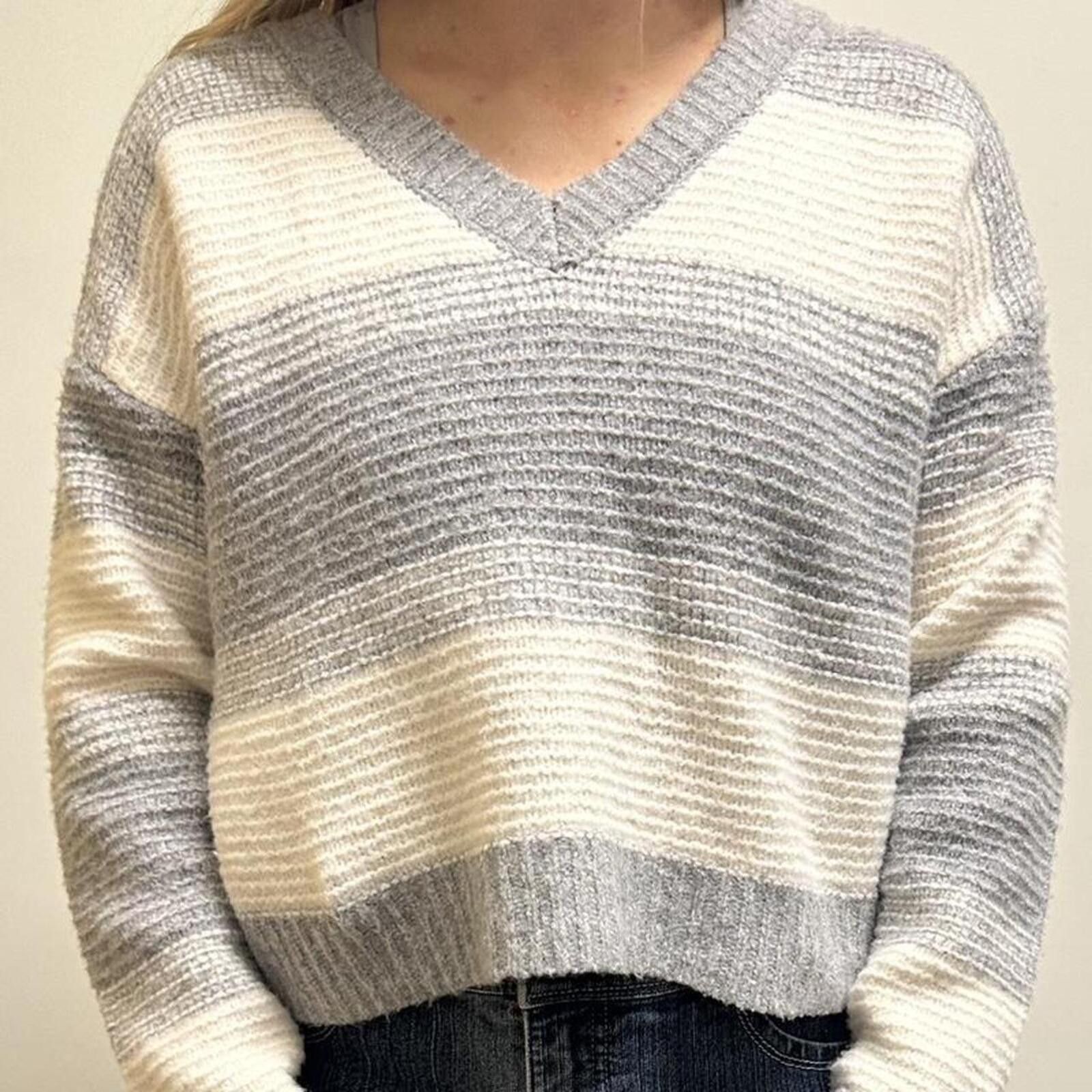 Other Grey and white striped sweater Size S / US 4 / IT 40 - 4 Thumbnail