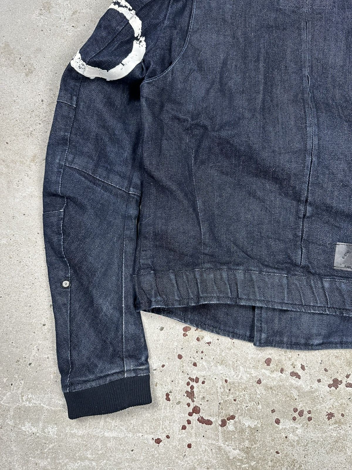 G-Star × Japanese Brand × Vintage Vintage Y2K G Star Raw Tentic Bomber Denim Jacket Biker Moto Size US XXS / EU 40 - 11 Thumbnail