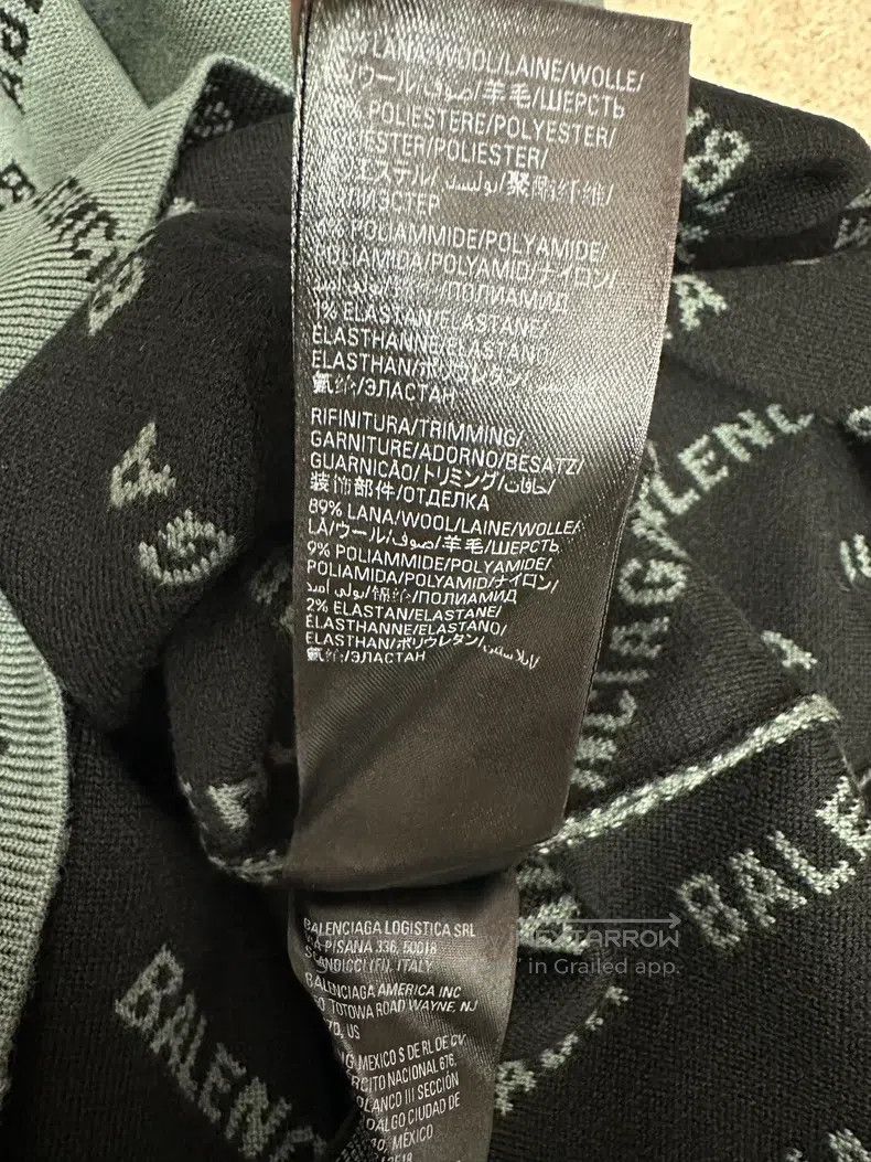 Balenciaga Balenciaga Full Bullet Screen Logo Long Sleeve Knit Sweate Size US L / EU 52-54 / 3 - 5 Thumbnail