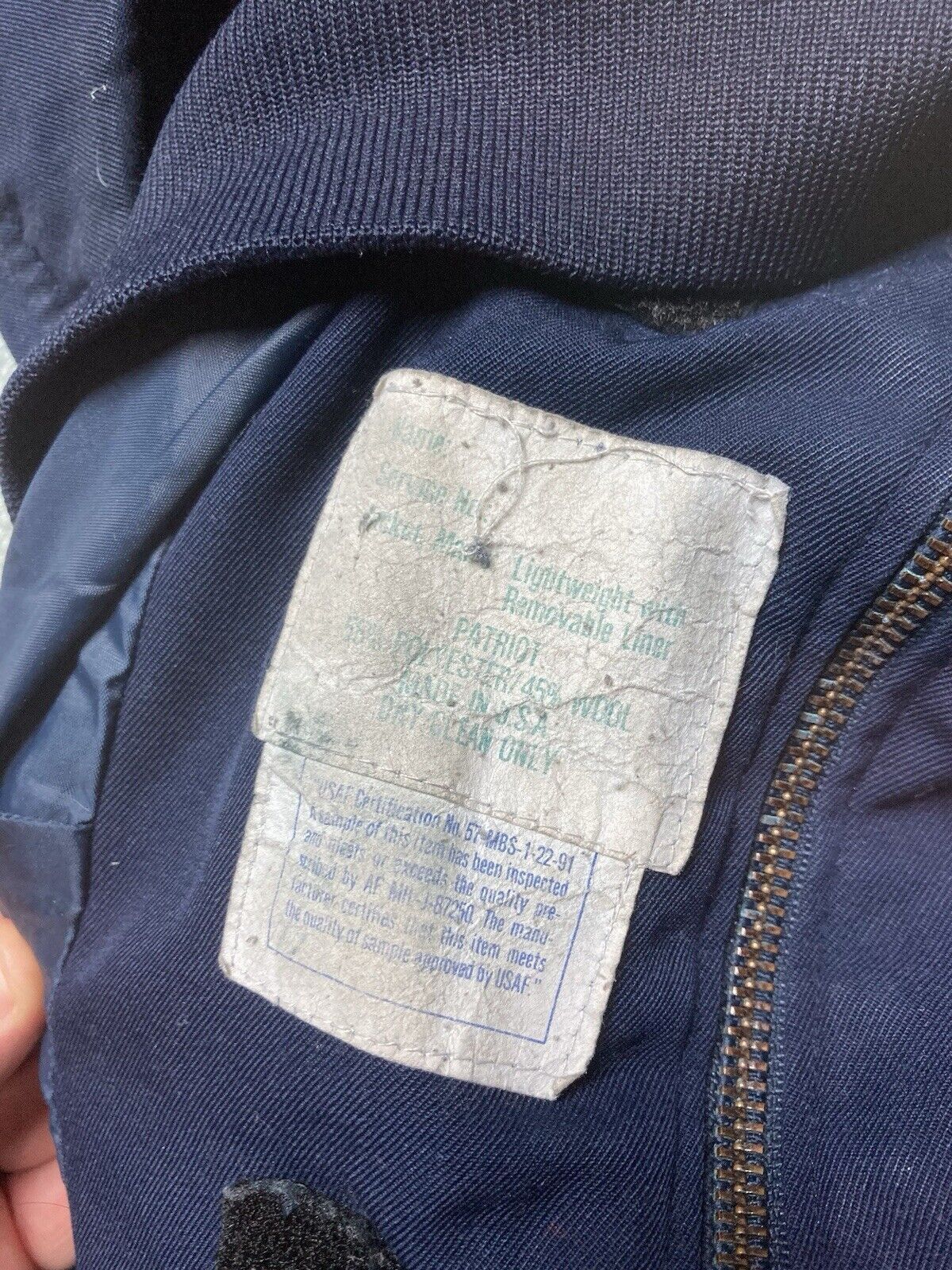 Vintage VTG USAF Air Force patriot work jacket lightweight bomber L Size US L / EU 52-54 / 3 - 6 Thumbnail