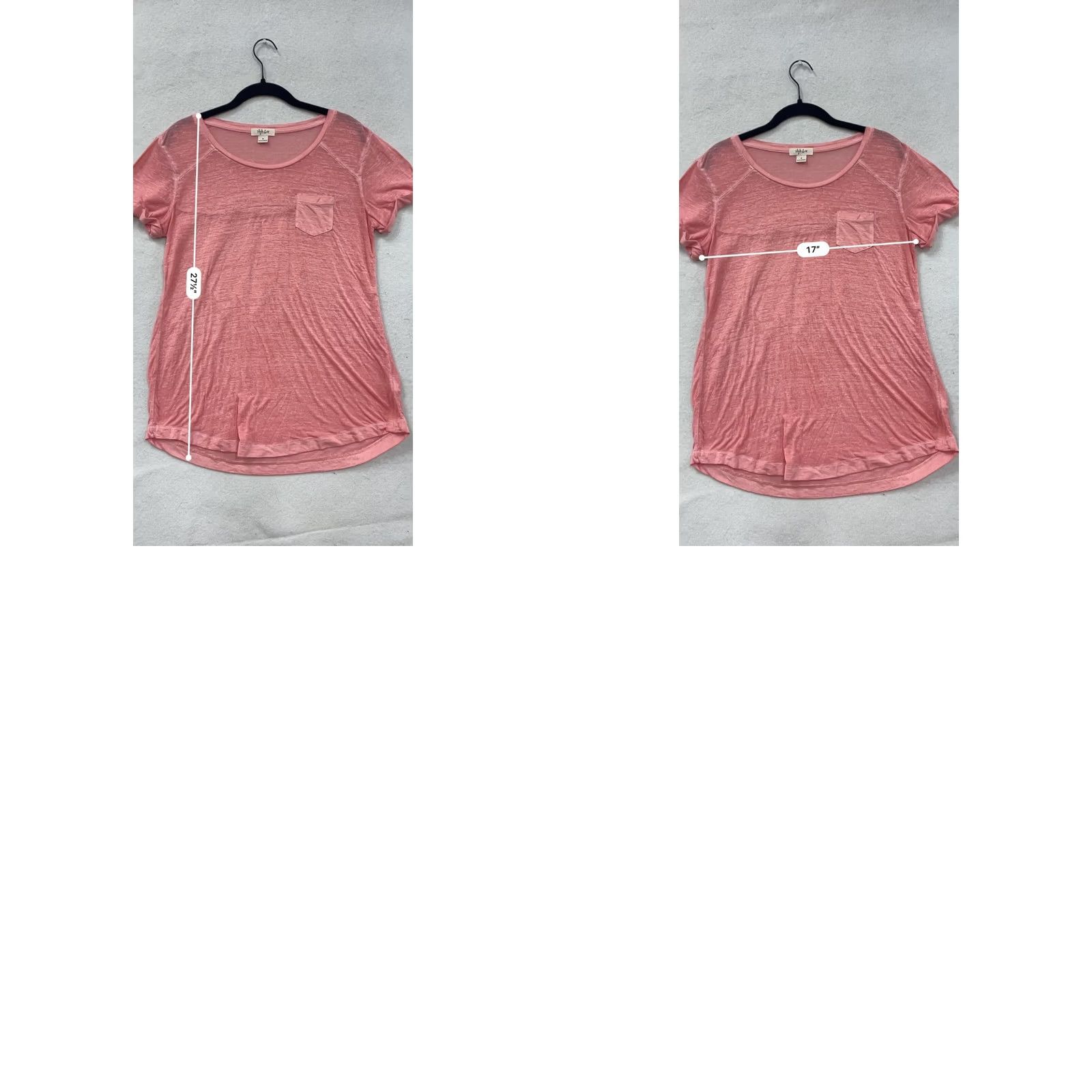 Style & Co Style & Co Shirt Womens S Pink Short Sleeve Sheer Pocket Size S / US 4 / IT 40 - 8 Thumbnail