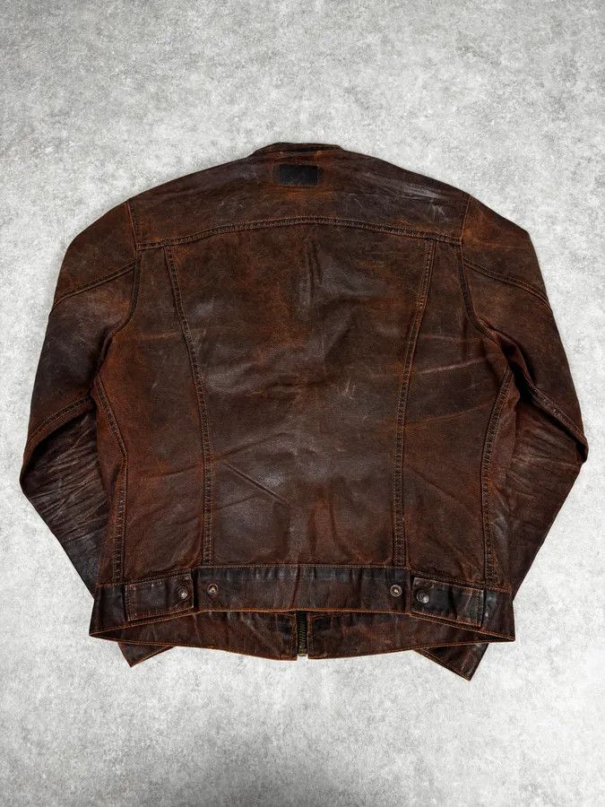 Levi's 1990s Levi’s Biker Waxed Brown Jacket Size US M / EU 48-50 / 2 - 4 Thumbnail
