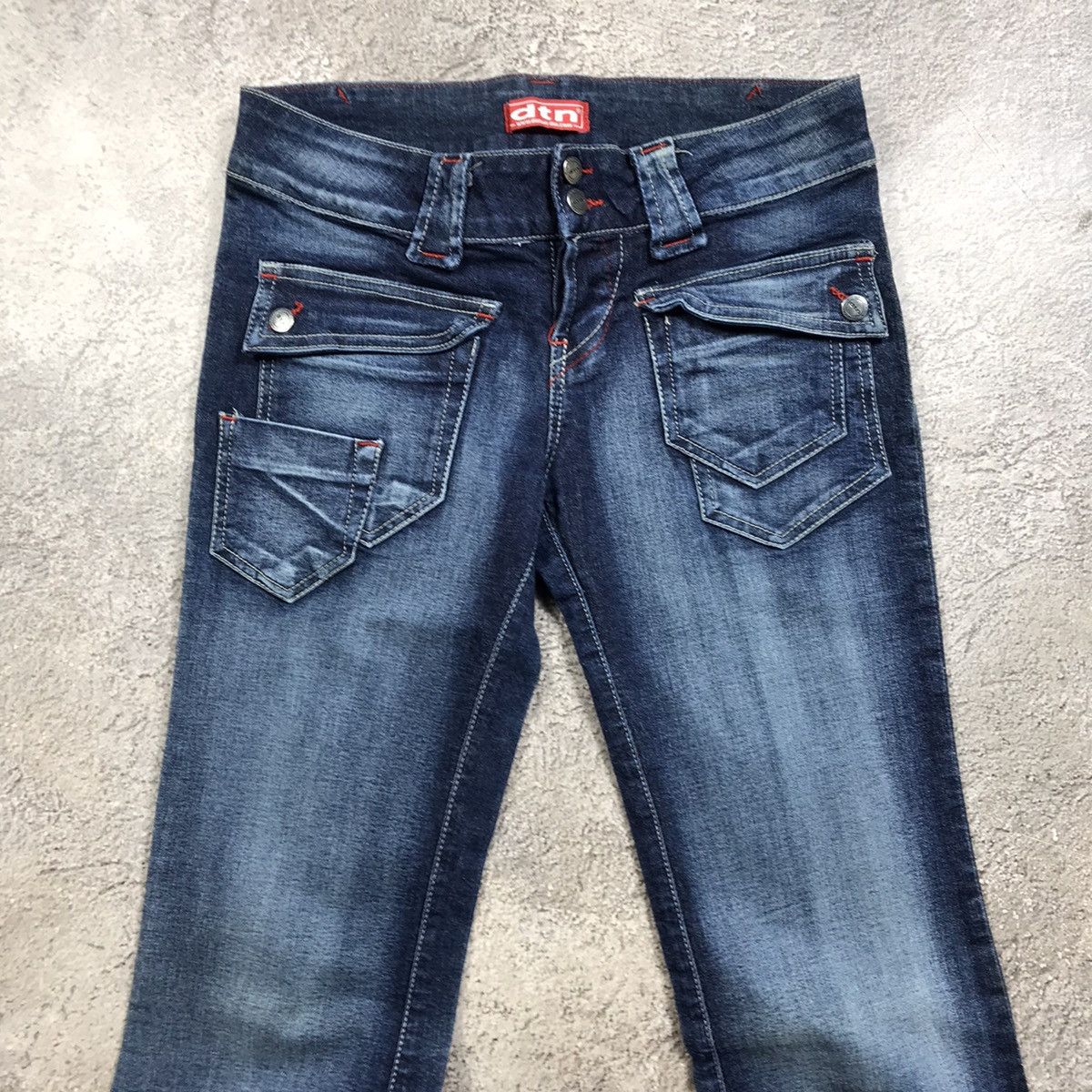 Vintage Vintage 90s Baggy Wide Leg Distressed Jeans Grunge Y2K 25 Size 25" / US 0 / IT 36 - 3 Thumbnail